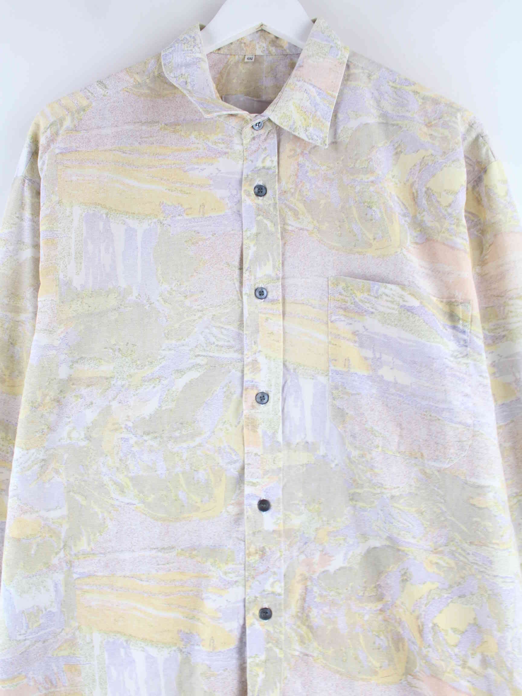 Vintage y2k Pattern Hemd Beige XXL (detail image 1)