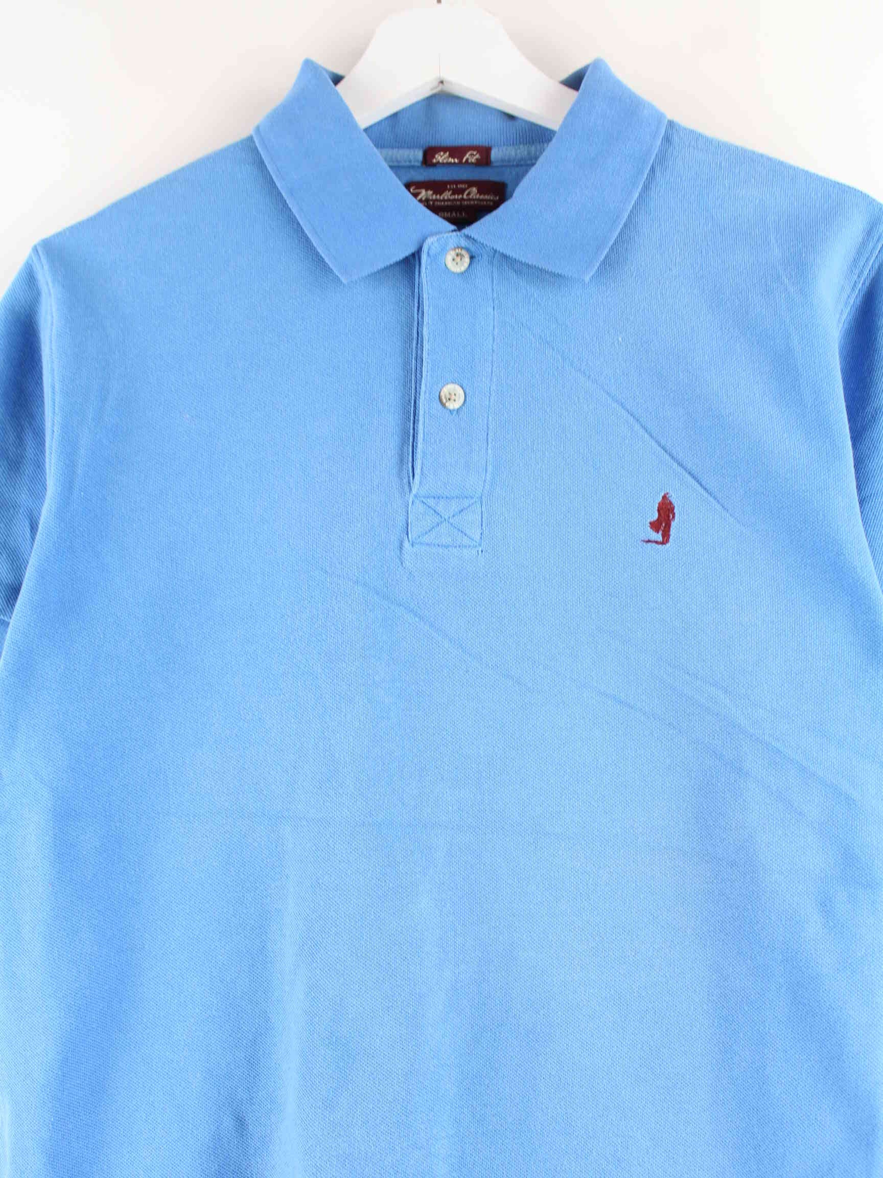 Marlboro 90s Vintage Basic Polo Blau XS (detail image 1)