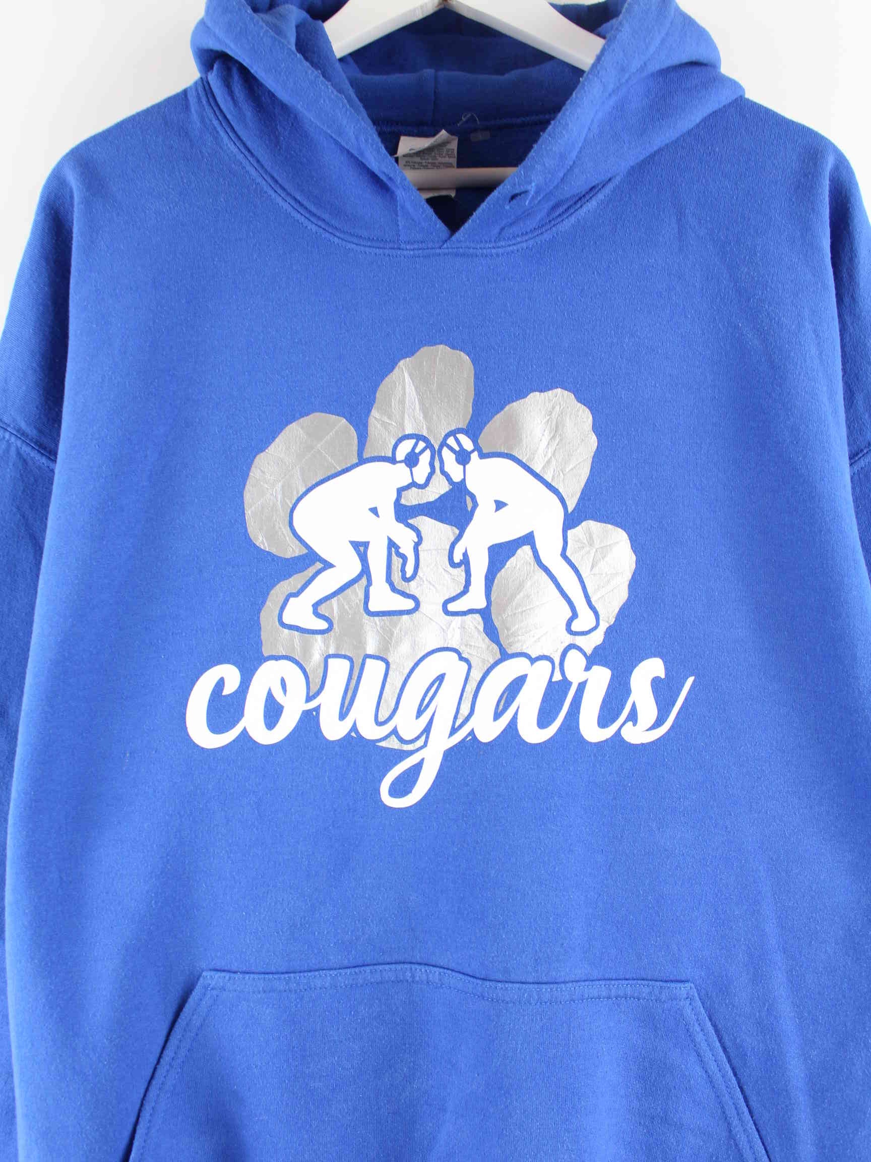 Gildan Cougars Print Hoodie Blau XL (detail image 1)