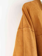 Vintage y2k Suede Bomber Jacke Braun L (detail image 5)