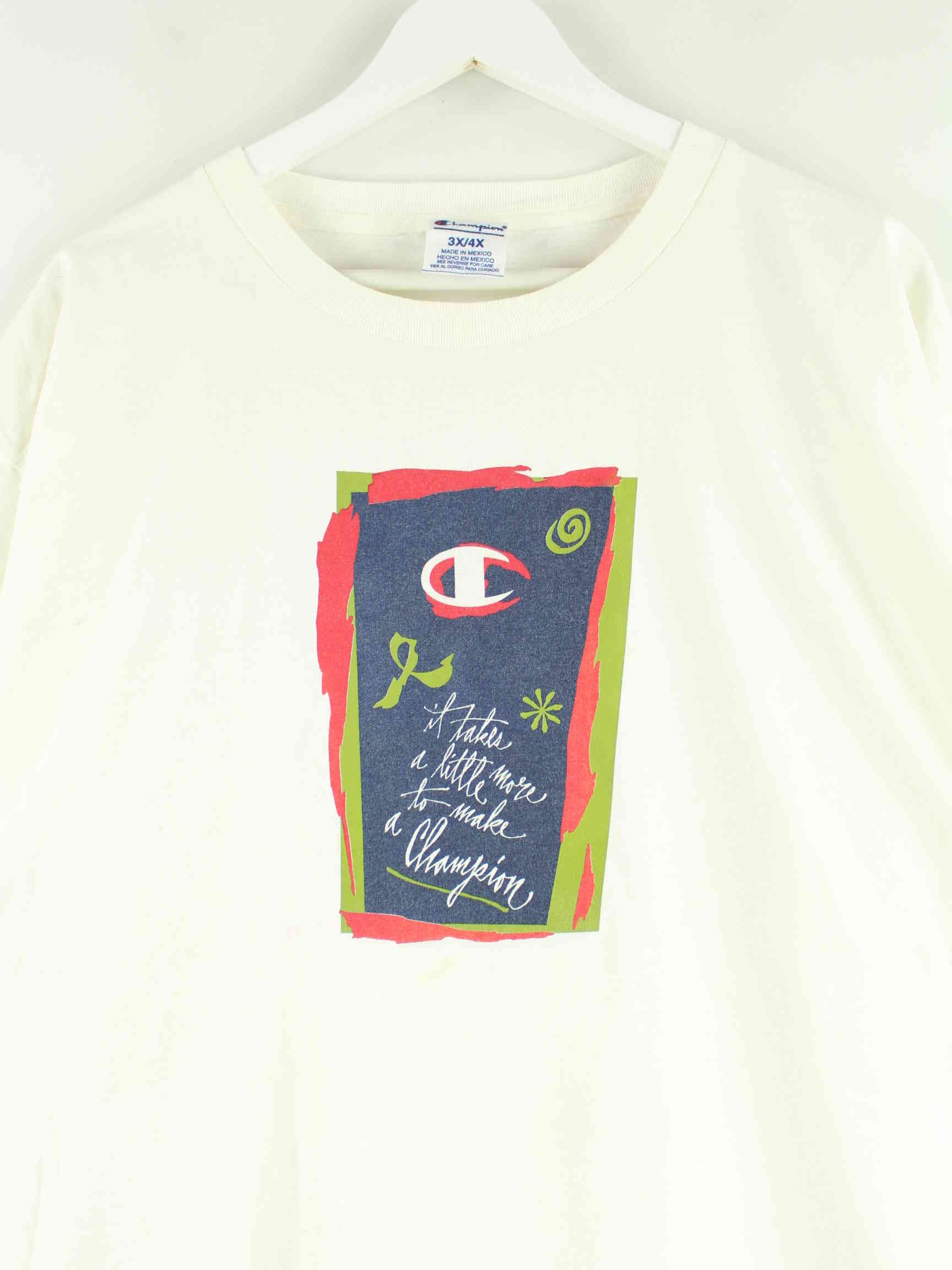 Champion Print T-Shirt Weiß 4XL (detail image 1)