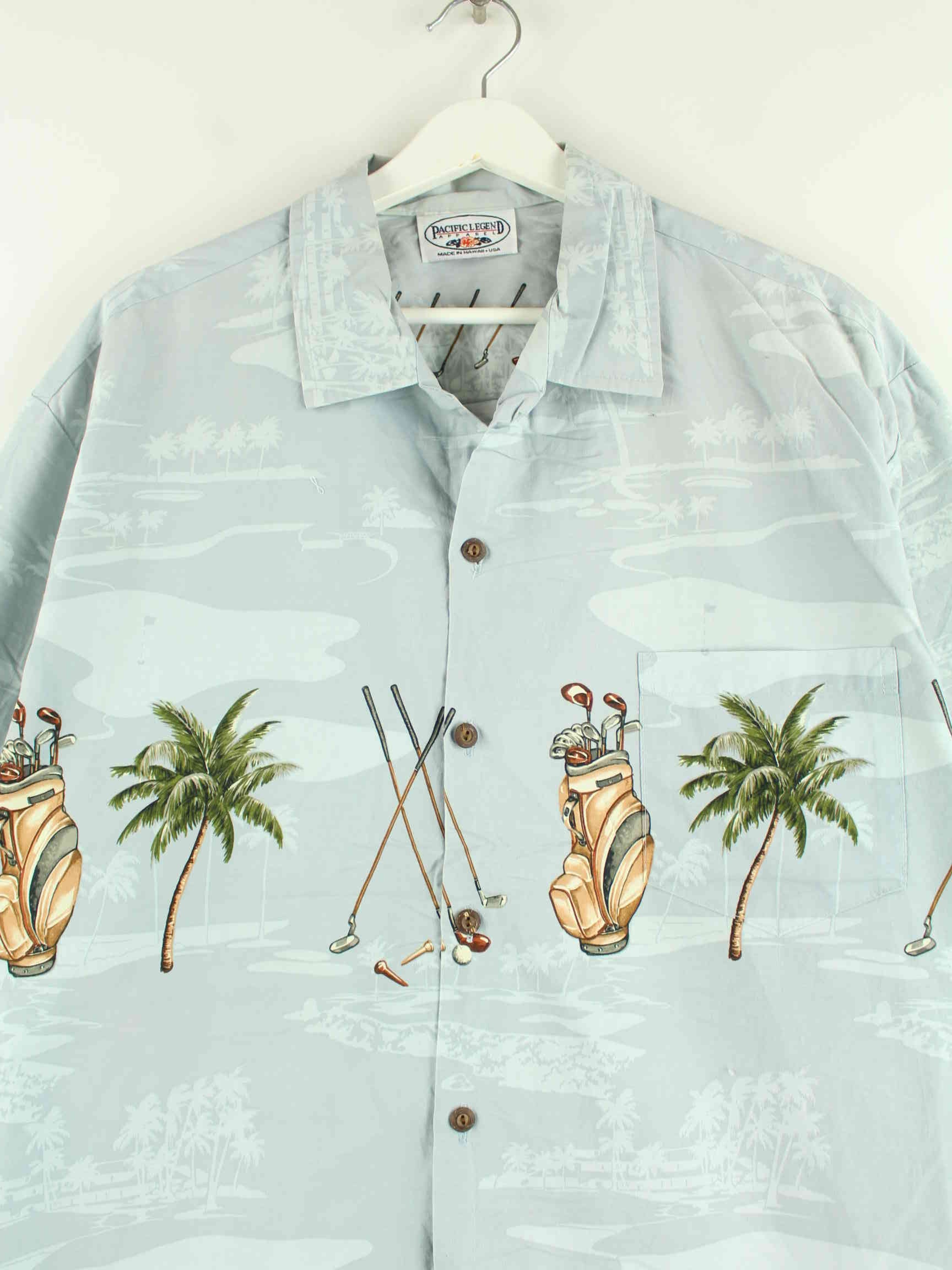 Vintage 90s Hawaii Hemd Blau XXL (detail image 1)