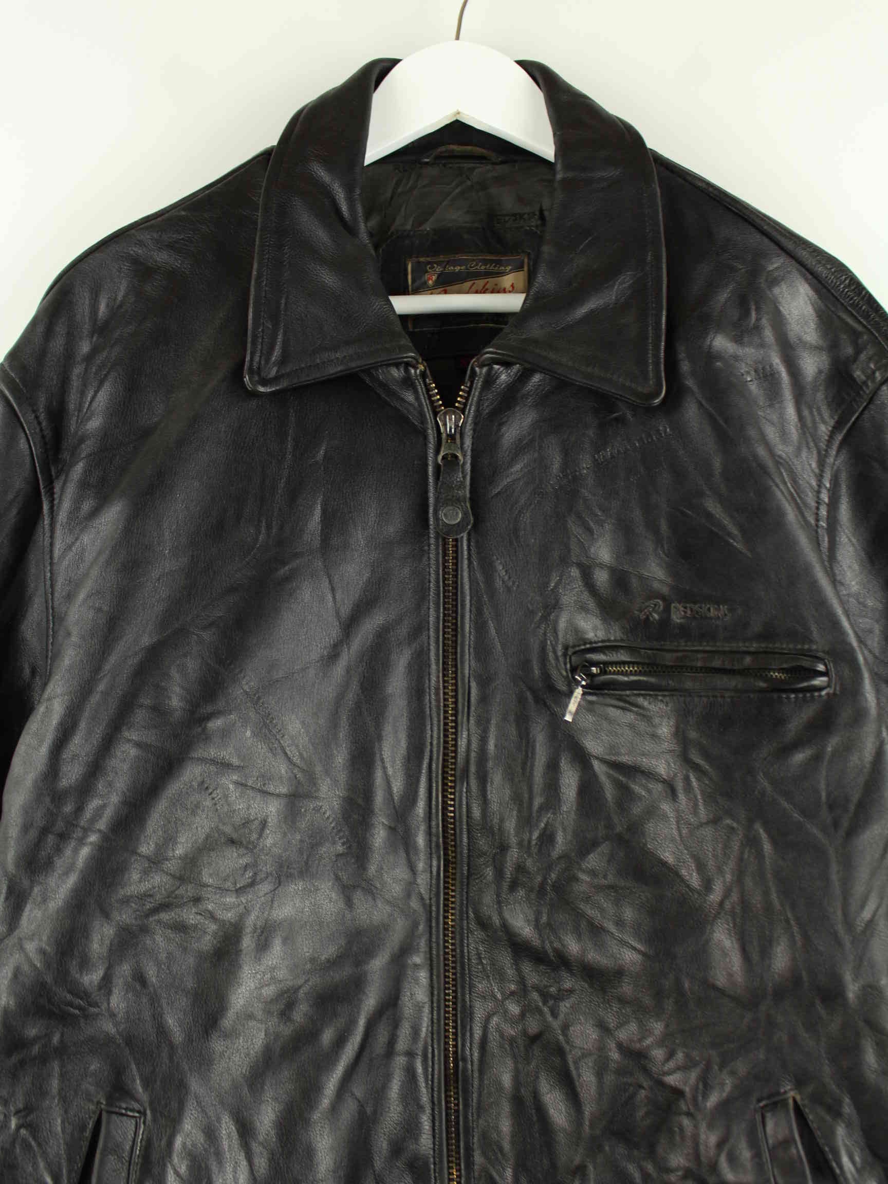 Redskins 90s Vintage Leder Jacke Schwarz XXL (detail image 1)