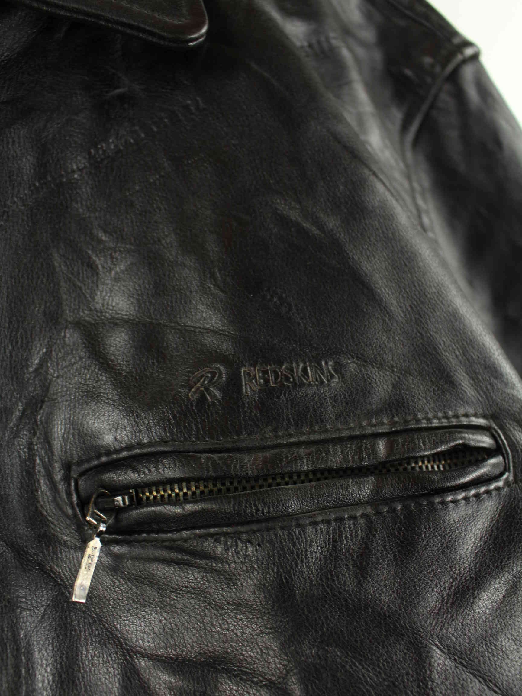 Redskins 90s Vintage Leder Jacke Schwarz XXL (detail image 3)