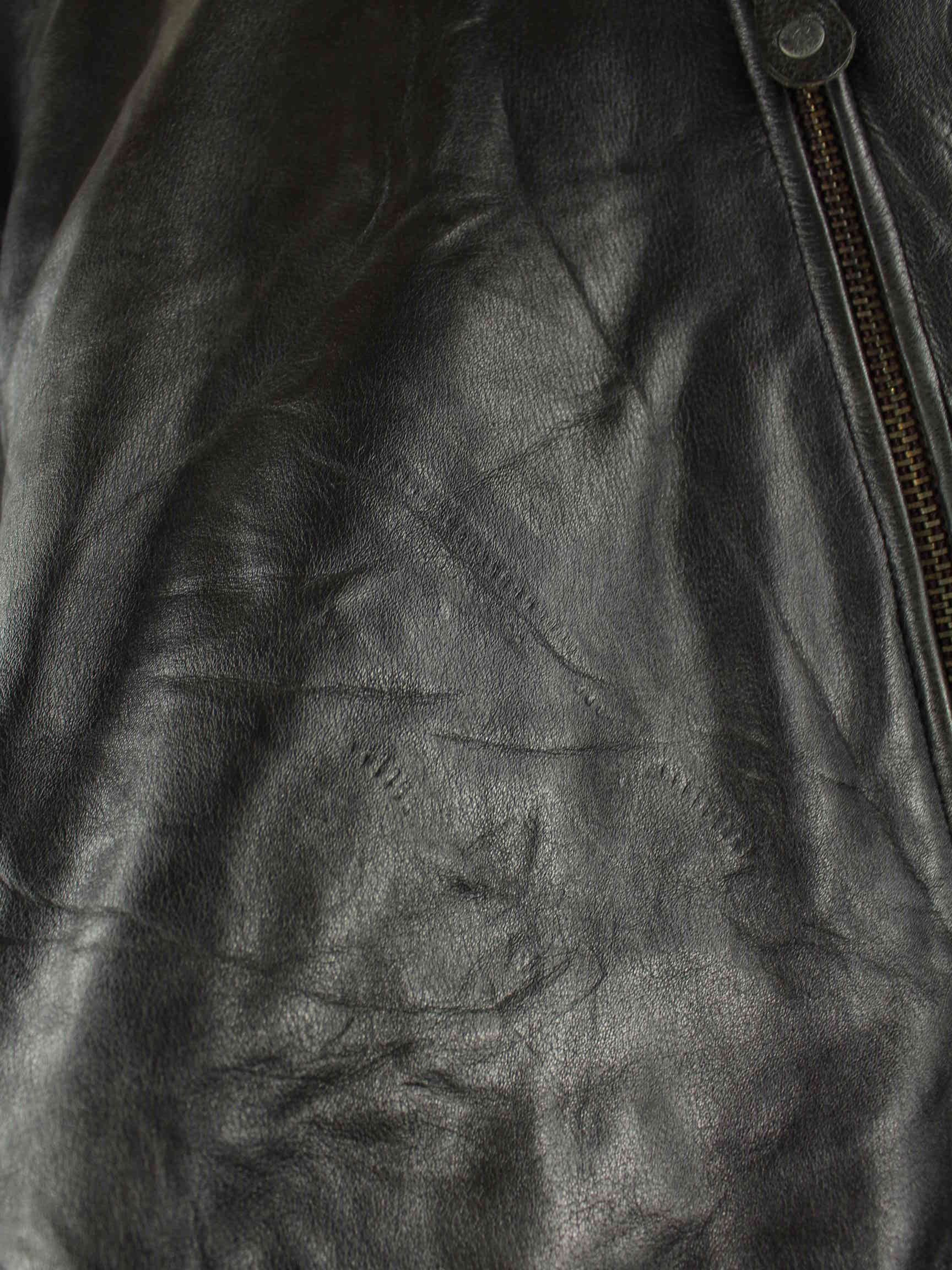 Redskins 90s Vintage Leder Jacke Schwarz XXL (detail image 4)