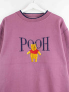 Disney 90s Vintage Pooh Embroidered Sweater Lila XL (detail image 1)