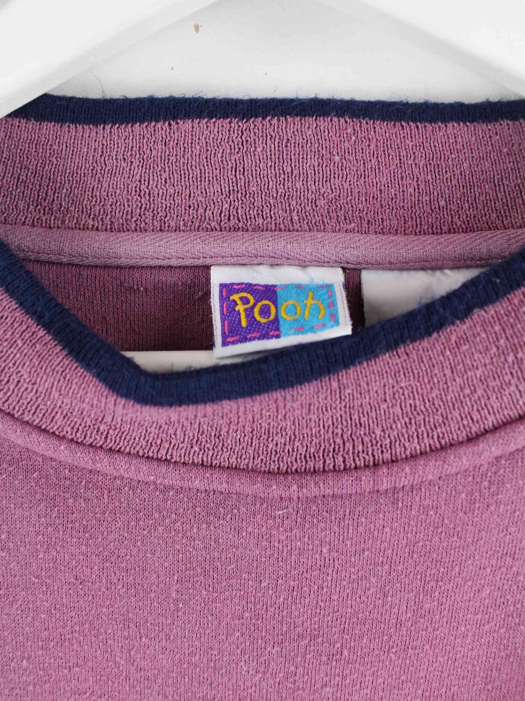 Disney 90s Vintage Pooh Embroidered Sweater Lila XL (detail image 2)