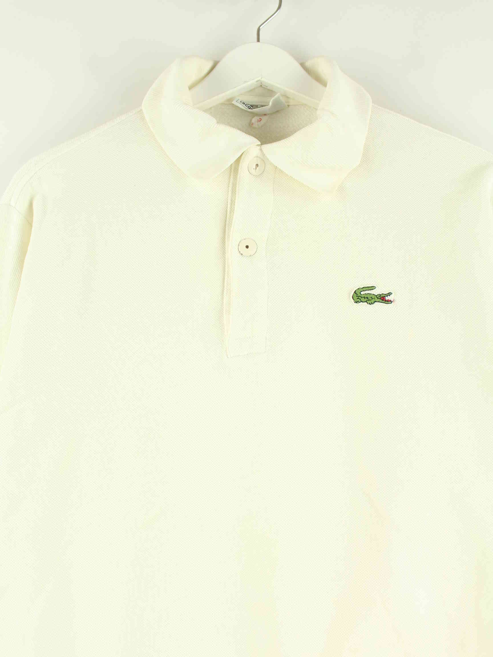 Lacoste 90s Vintage Polo Sweater Beige M (detail image 1)