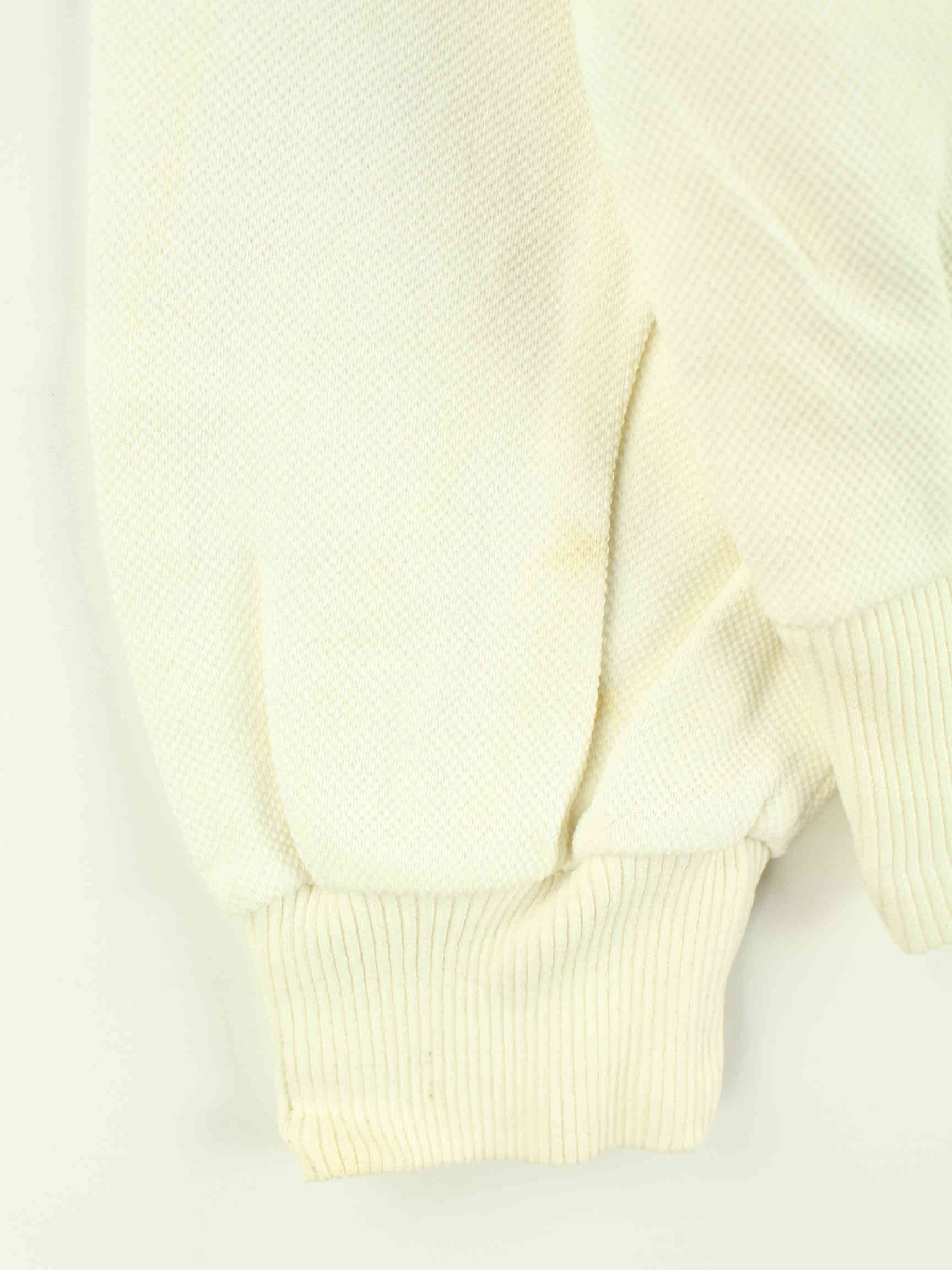 Lacoste 90s Vintage Polo Sweater Beige M (detail image 5)