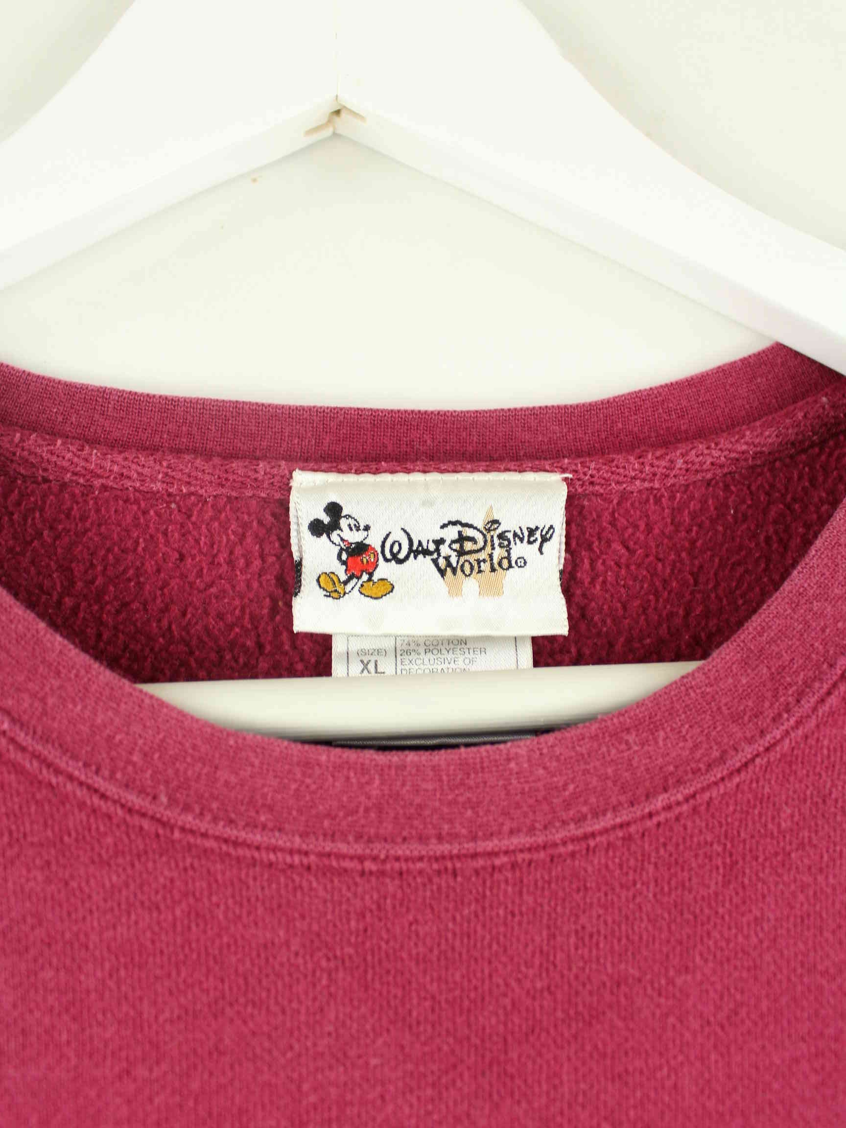 Disney 00s Mickey Mouse Embroidered Sweater Rot XL (detail image 2)