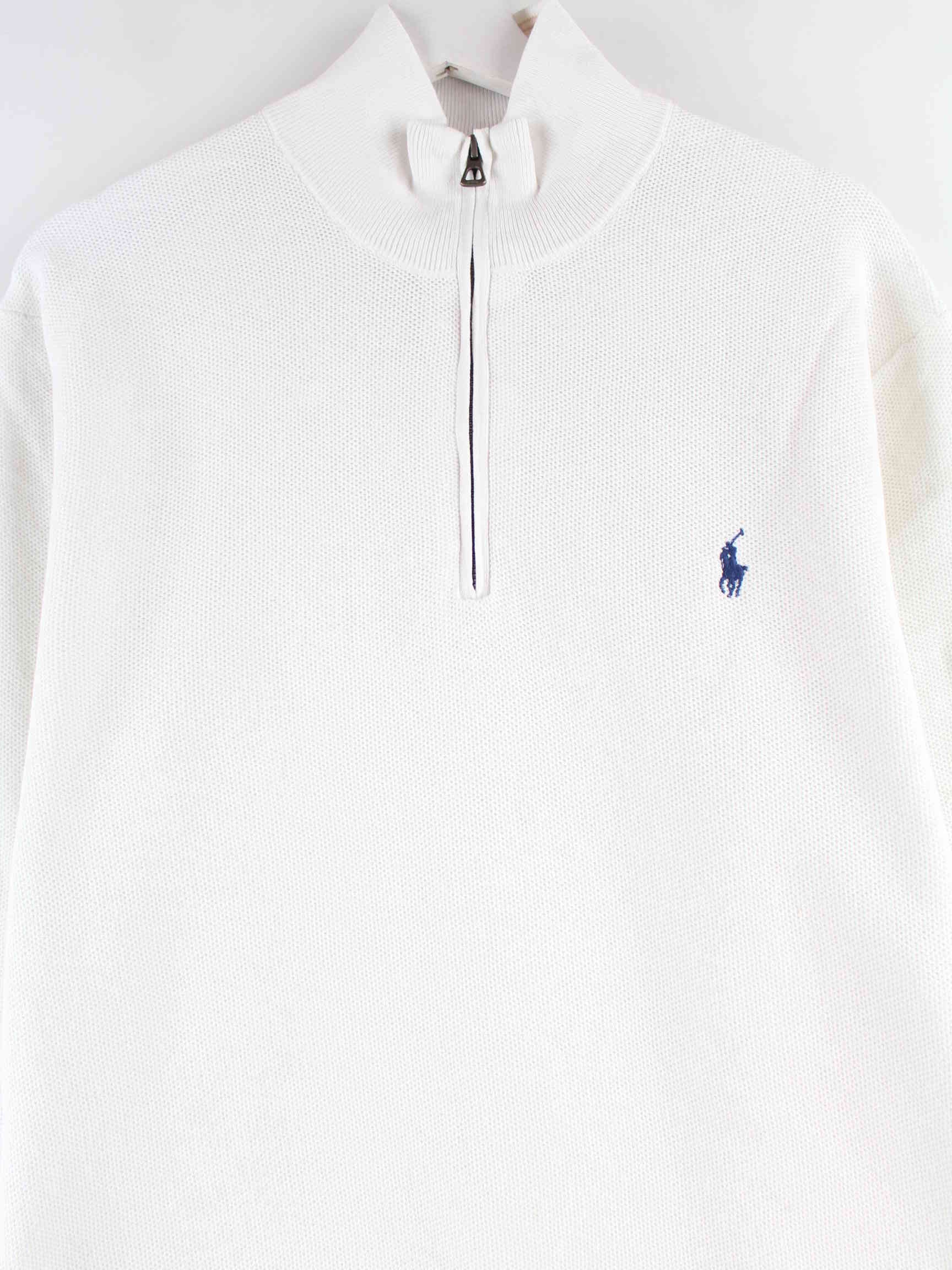 Ralph Lauren Half Zip Pullover Weiß L (detail image 1)