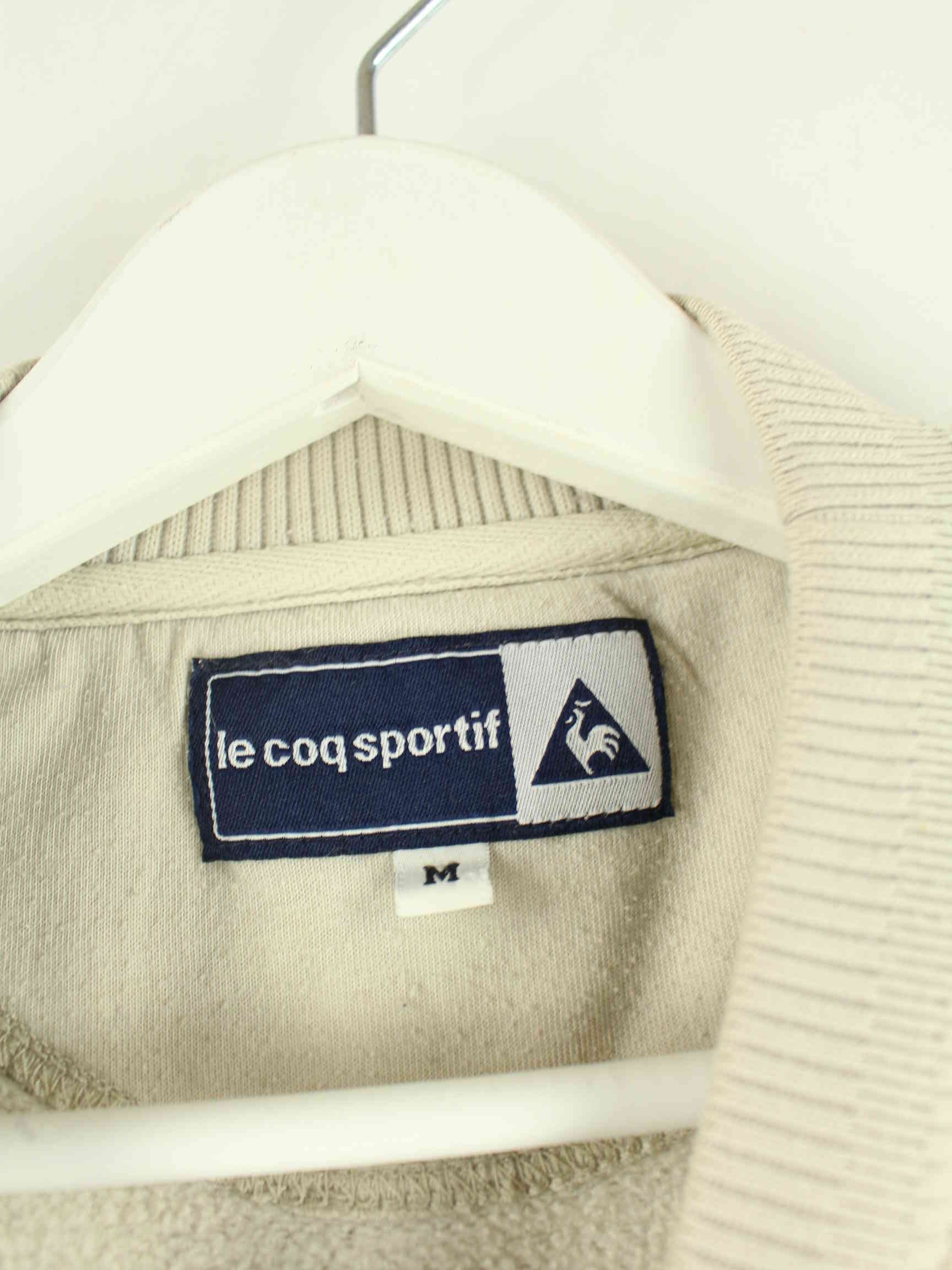 Le Coq Sportif 90s Vintage Embroidered Sweater Beige L (detail image 5)