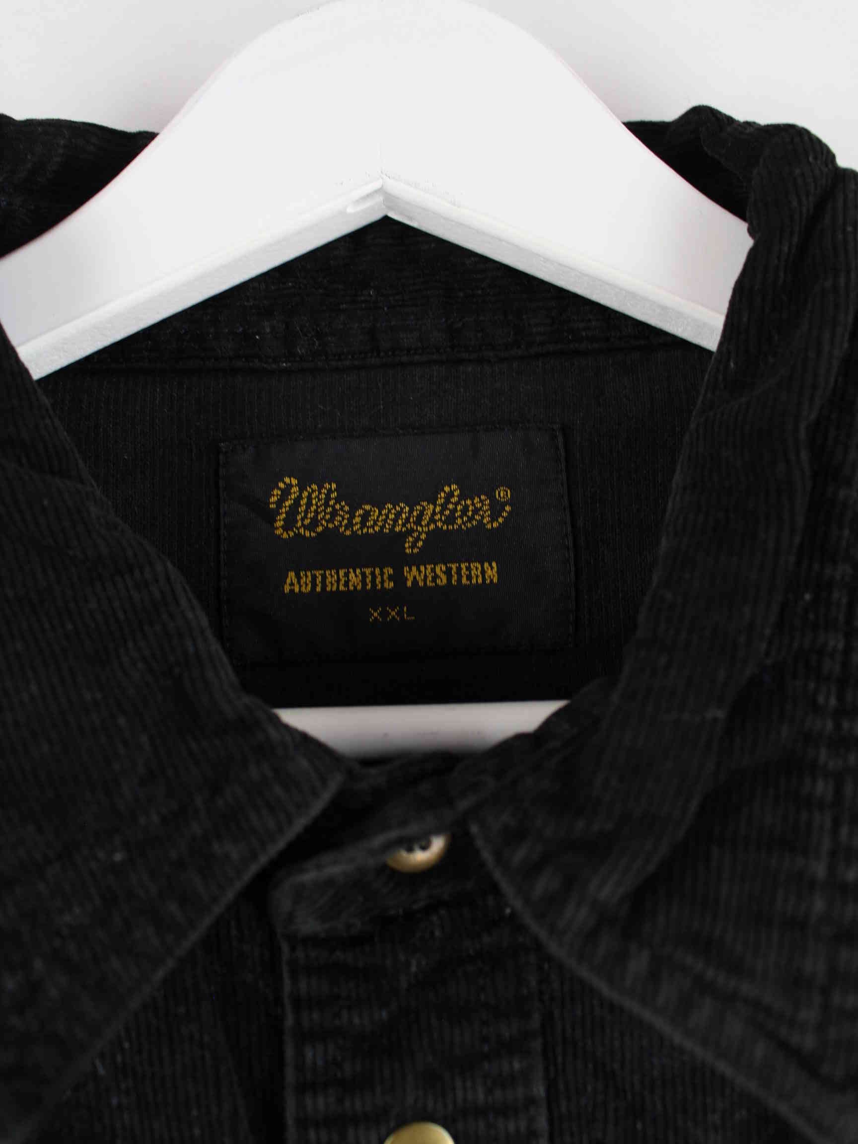 Wrangler 90s Vintage Cord Hemd Schwarz XXL (detail image 2)