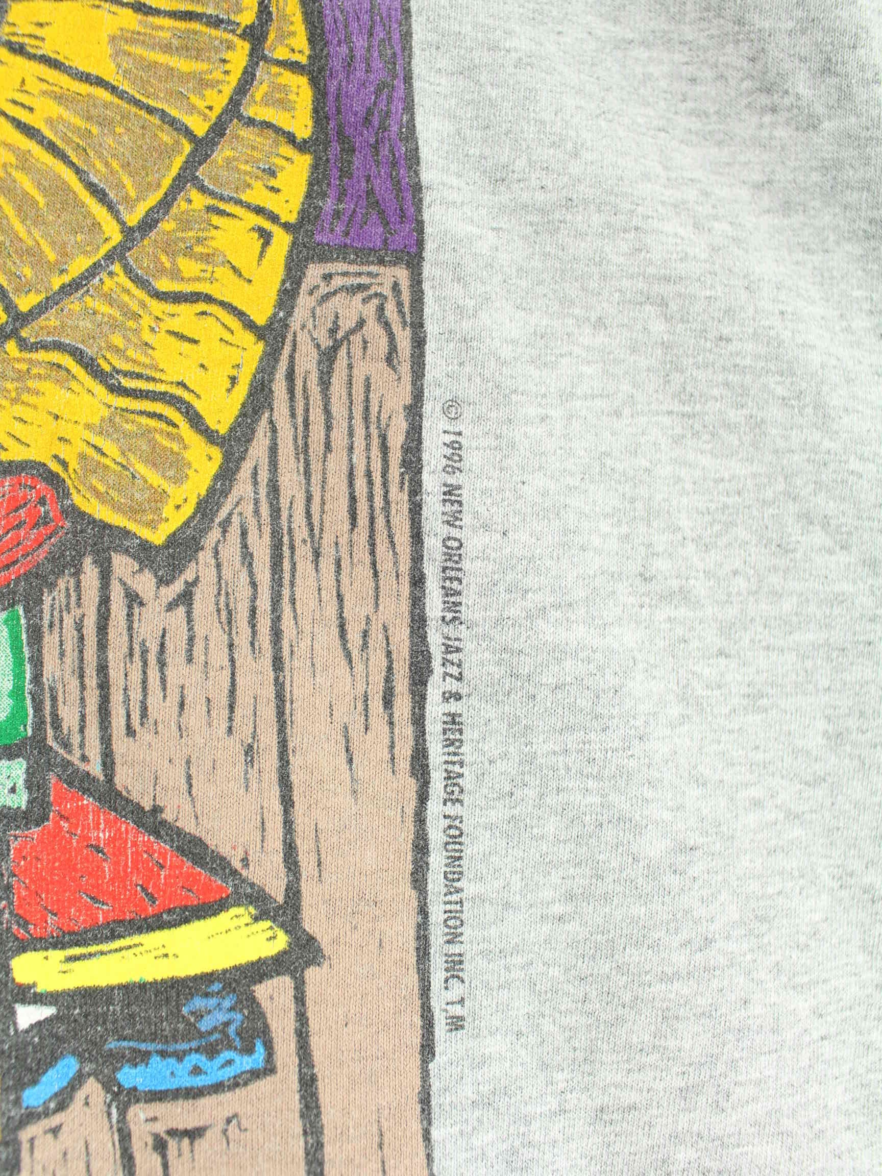 Fruit of the Loom 1996 Vintage Jazz Festival Single Stitched T-Shirt Grau XXL (detail image 2)