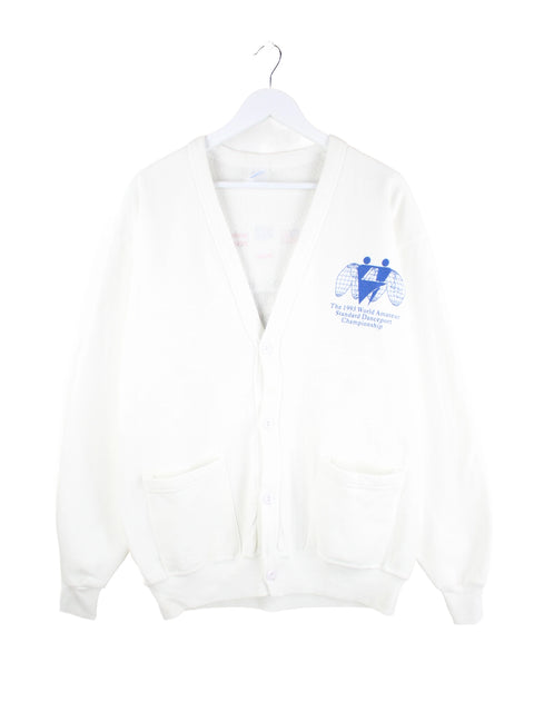 Jerzees 1993 World Danceport Championship Print Sweatjacke Weiß M