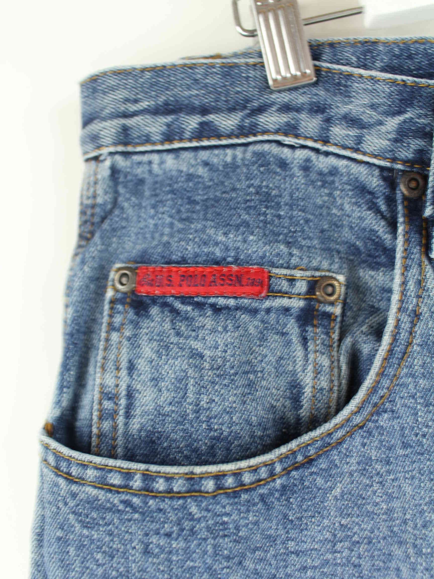 U.S. Polo ASSN. y2k Embroidered Carpenter Jeans Blau W36 L30 (detail image 3)