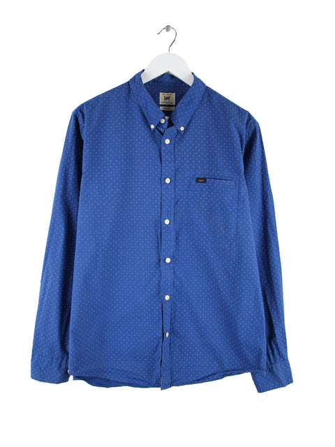 Lee Regular Fit Pattern Hemd Blau L