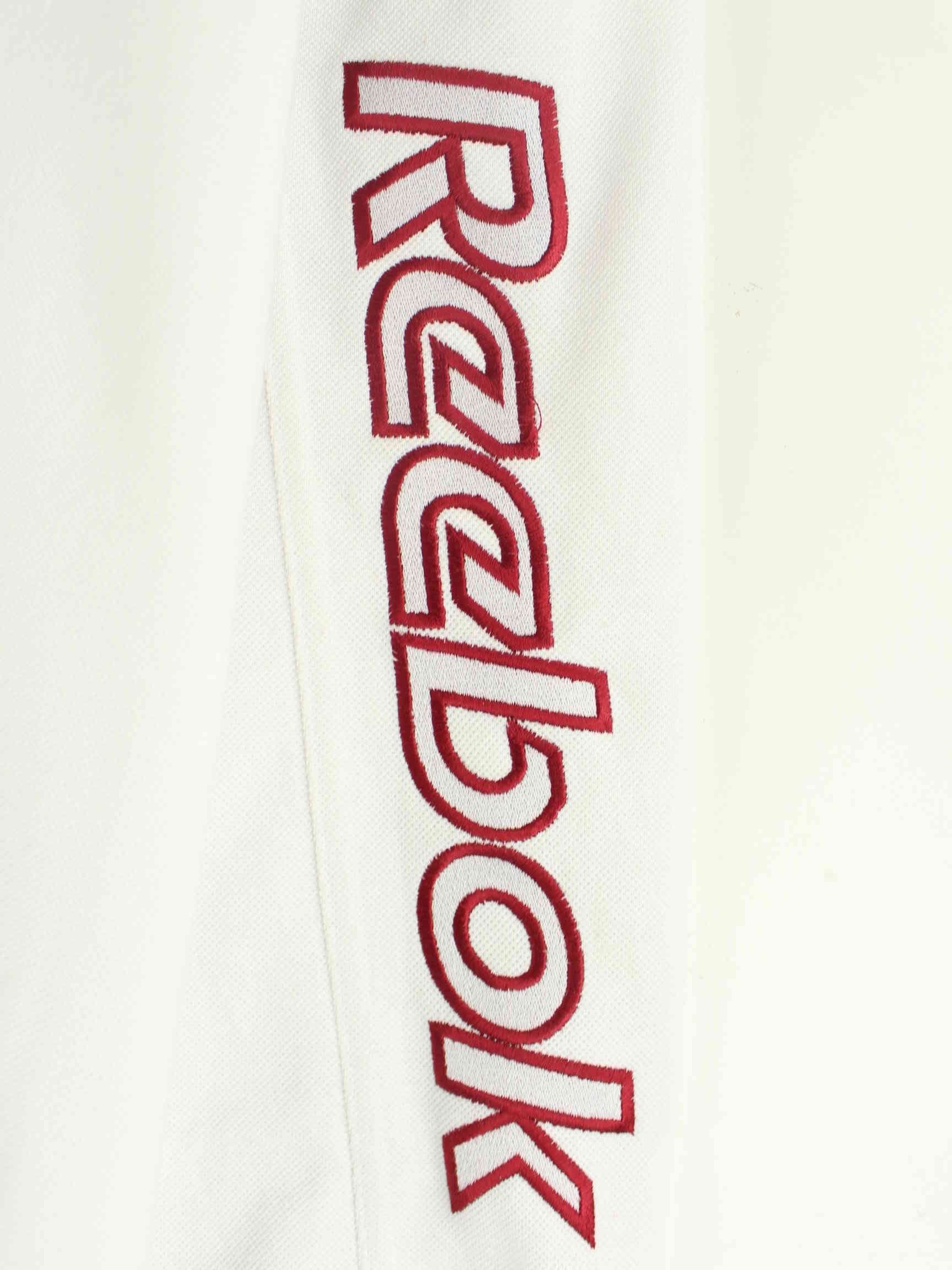 Reebok 00s Big Spellout Embroidered Sweater Weiß XL (detail image 3)