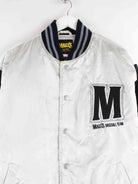 Vintage 90s Malt's Embroidered Varsity College Jacke Grau L (detail image 1)