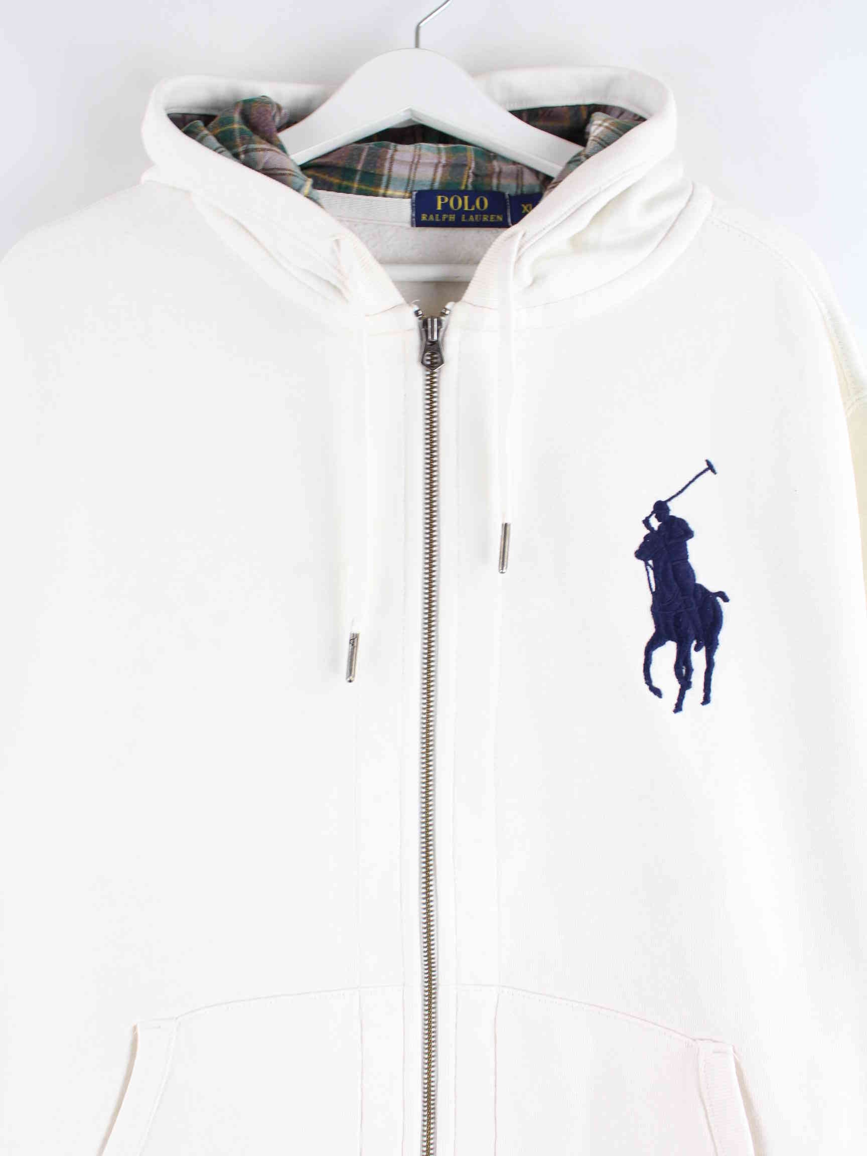 Ralph Lauren Embroidered Zip Hoodie Beige XL (detail image 1)