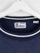 Vintage 90s Roxbury Embroidered Sweater Blau XL (detail image 2)