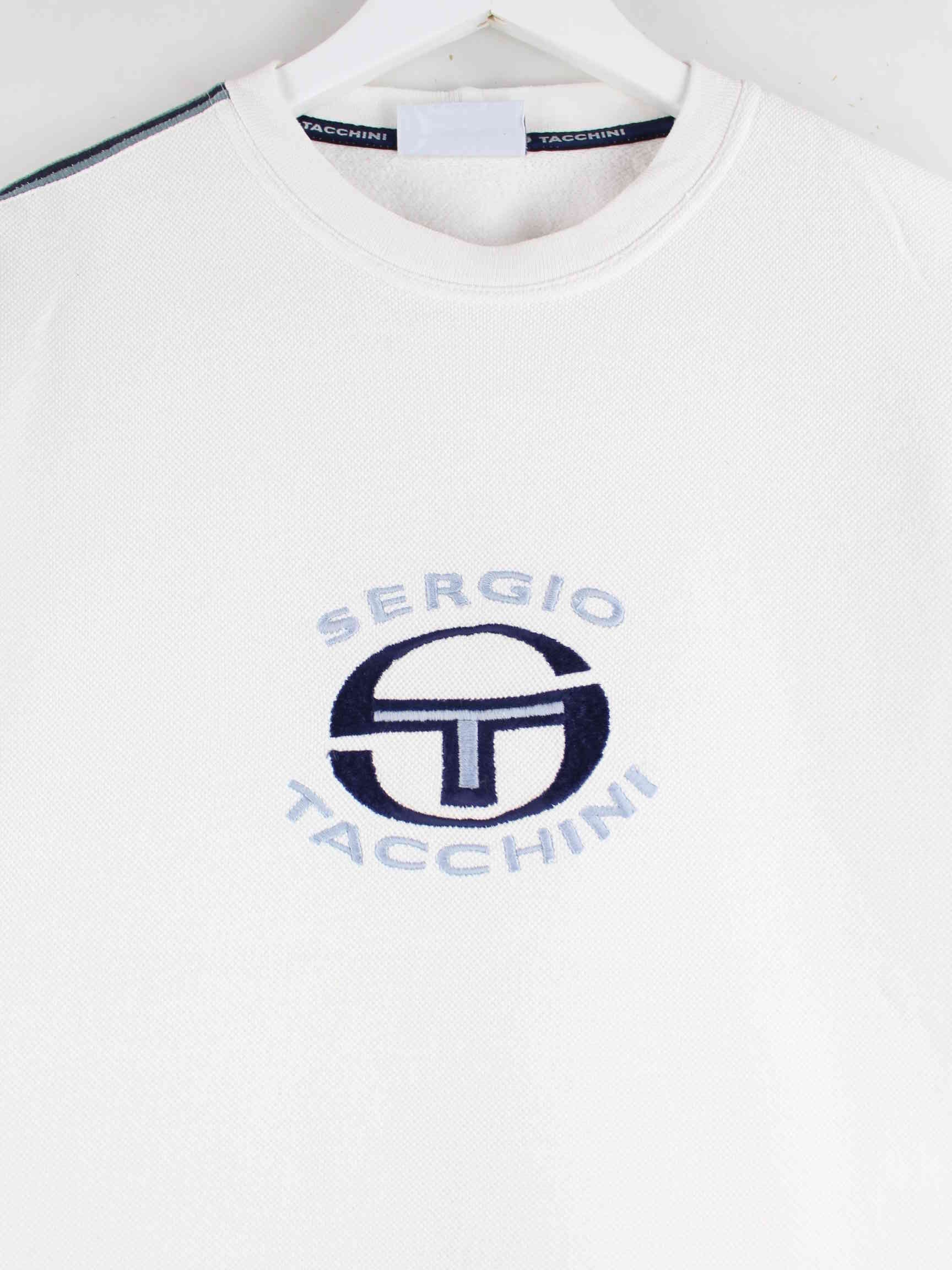 Sergio Tacchini 00s Embroidered Sweater Weiß S (detail image 1)