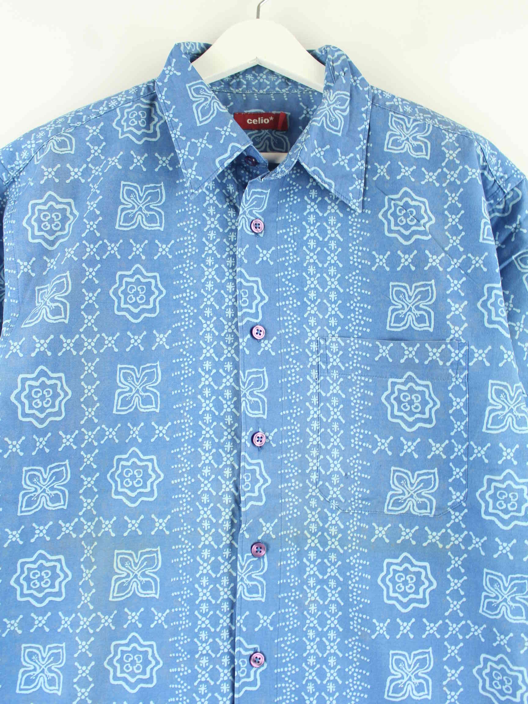 Vintage 00s Hawaii Hemd Blau M (detail image 1)