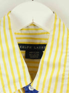 Ralph Lauren 90s Vintage Striped Embroidered Hemd Gelb XS (detail image 2)