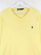 Ralph Lauren 90s Vintage V-Neck Pullover Gelb L (detail image 1)