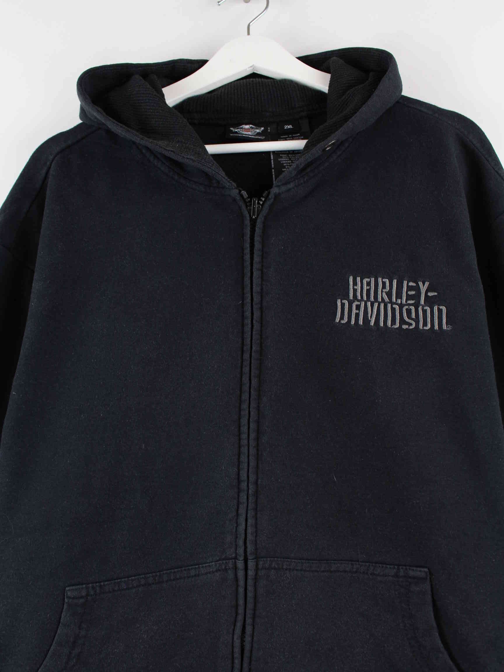 Harley Davidson Embroidered Zip Hoodie Schwarz XXL (detail image 1)