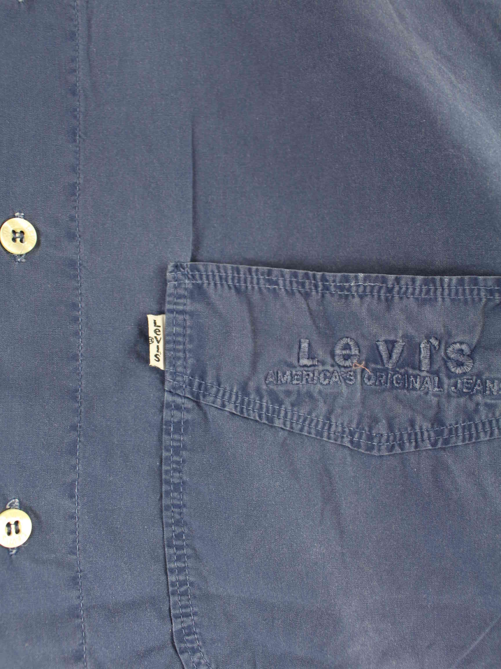 Levi's 00s White Tab Embroidered Hemd Blau M (detail image 2)