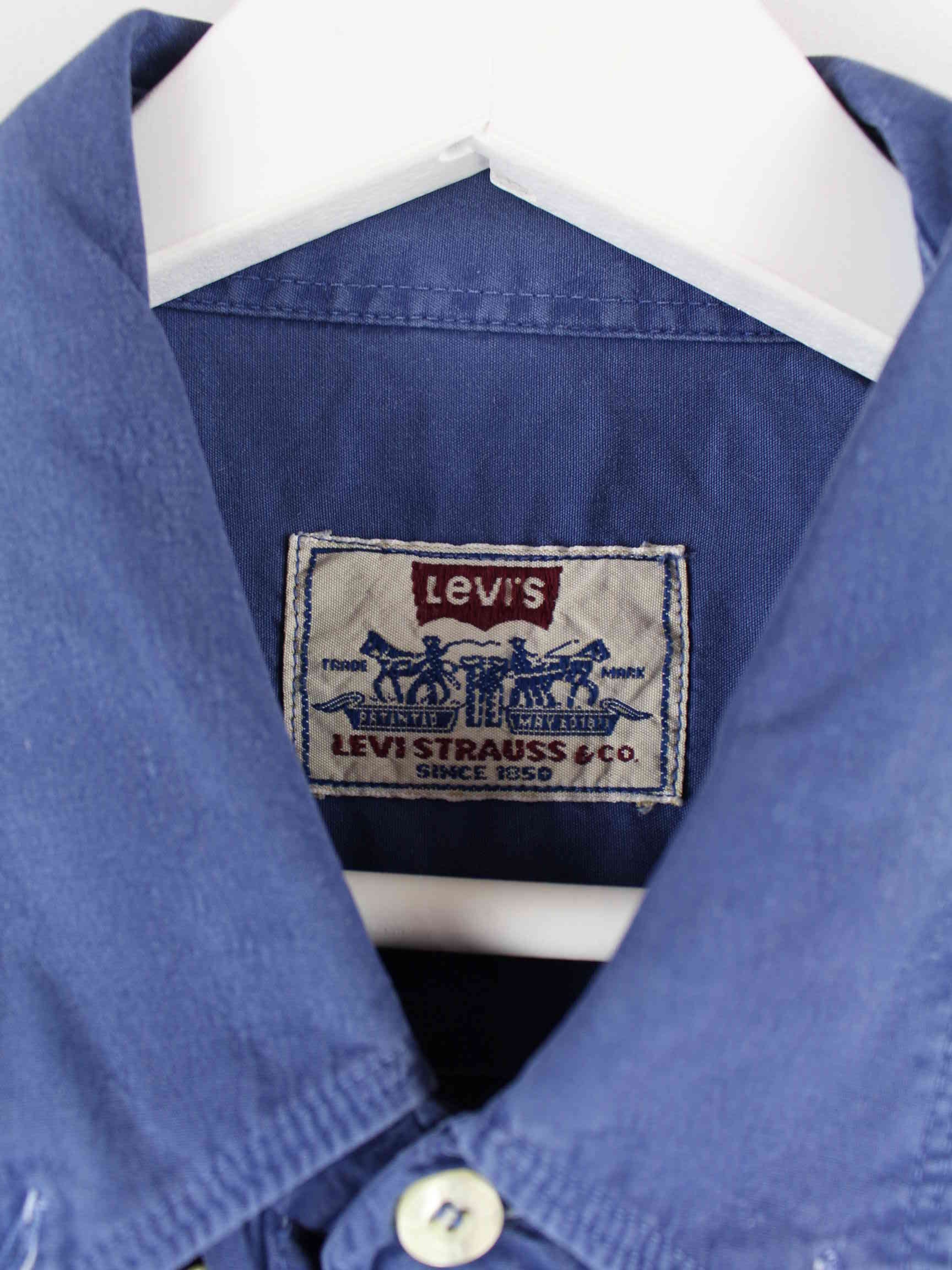 Levi's 00s White Tab Embroidered Hemd Blau M (detail image 3)