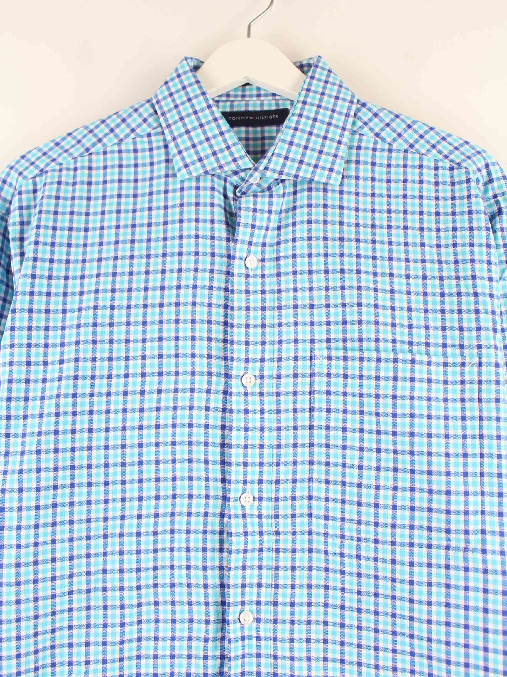 Tommy Hilfiger Regular Fit Checked Hemd Blau M (detail image 1)