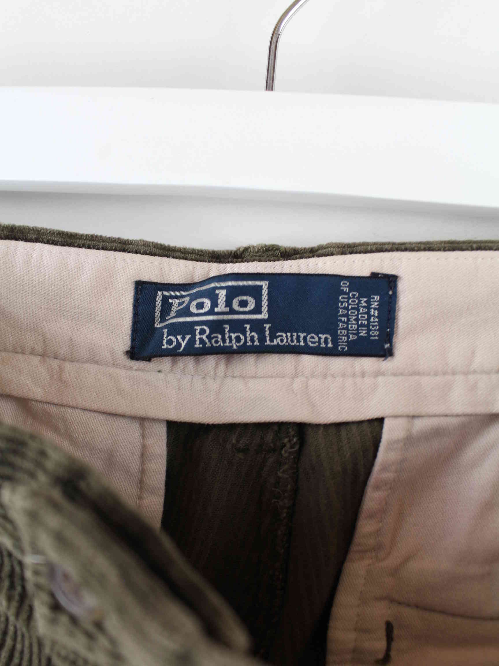 Ralph Lauren 90s Vintage Cord Hose Grün W34 L32 (detail image 2)