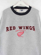 Lee 90s Vintage Detroit Red Wings Embroidered Sweater Grau XXL (detail image 1)