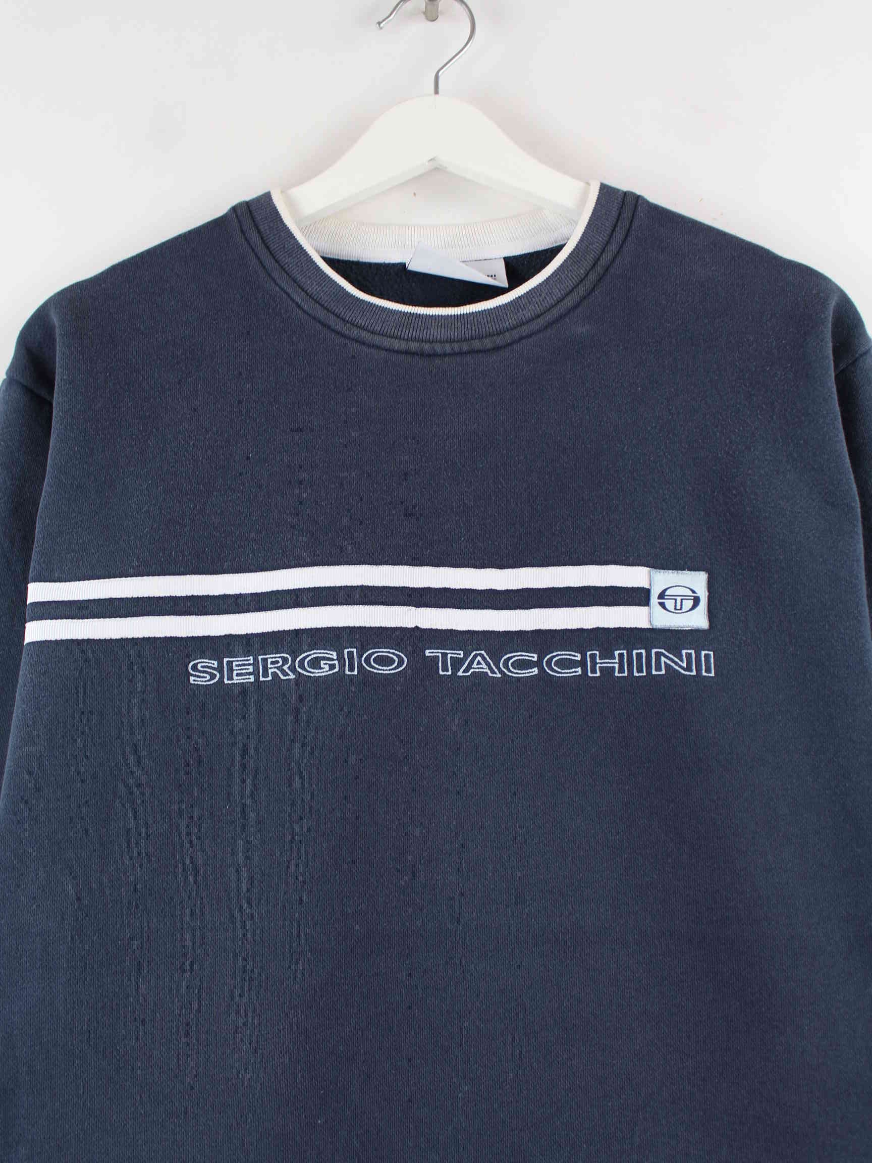 Sergio Tacchini 00s Embroidered Sweater Schwarz M (detail image 1)