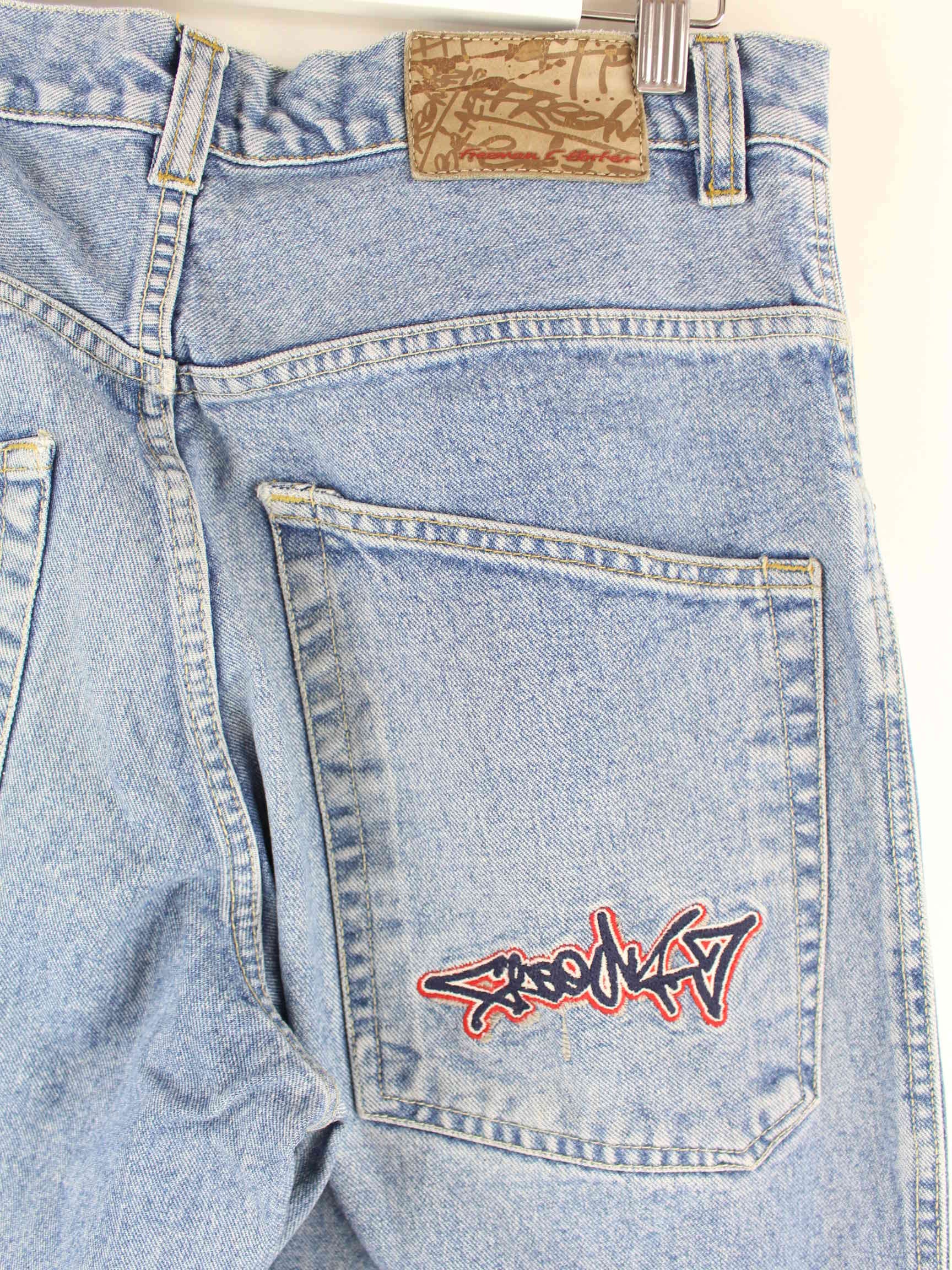 Freeman Porter y2k Embroidered Carpenter Jeans Blau W30 L32 (detail image 7)