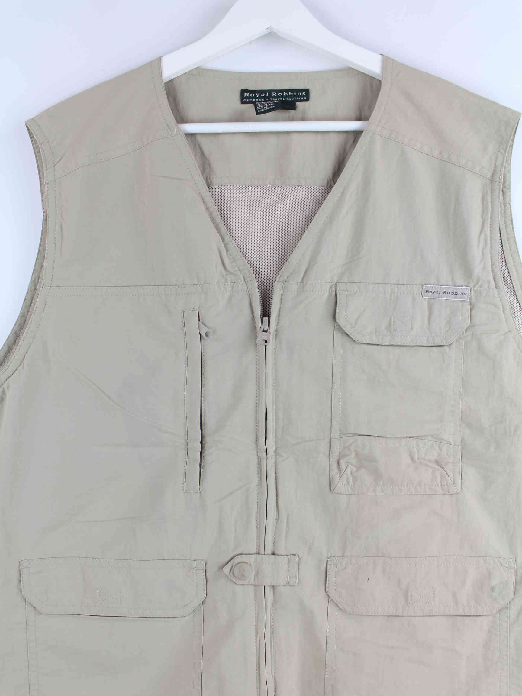 Vintage 90s Workwear Weste Beige XL (detail image 1)