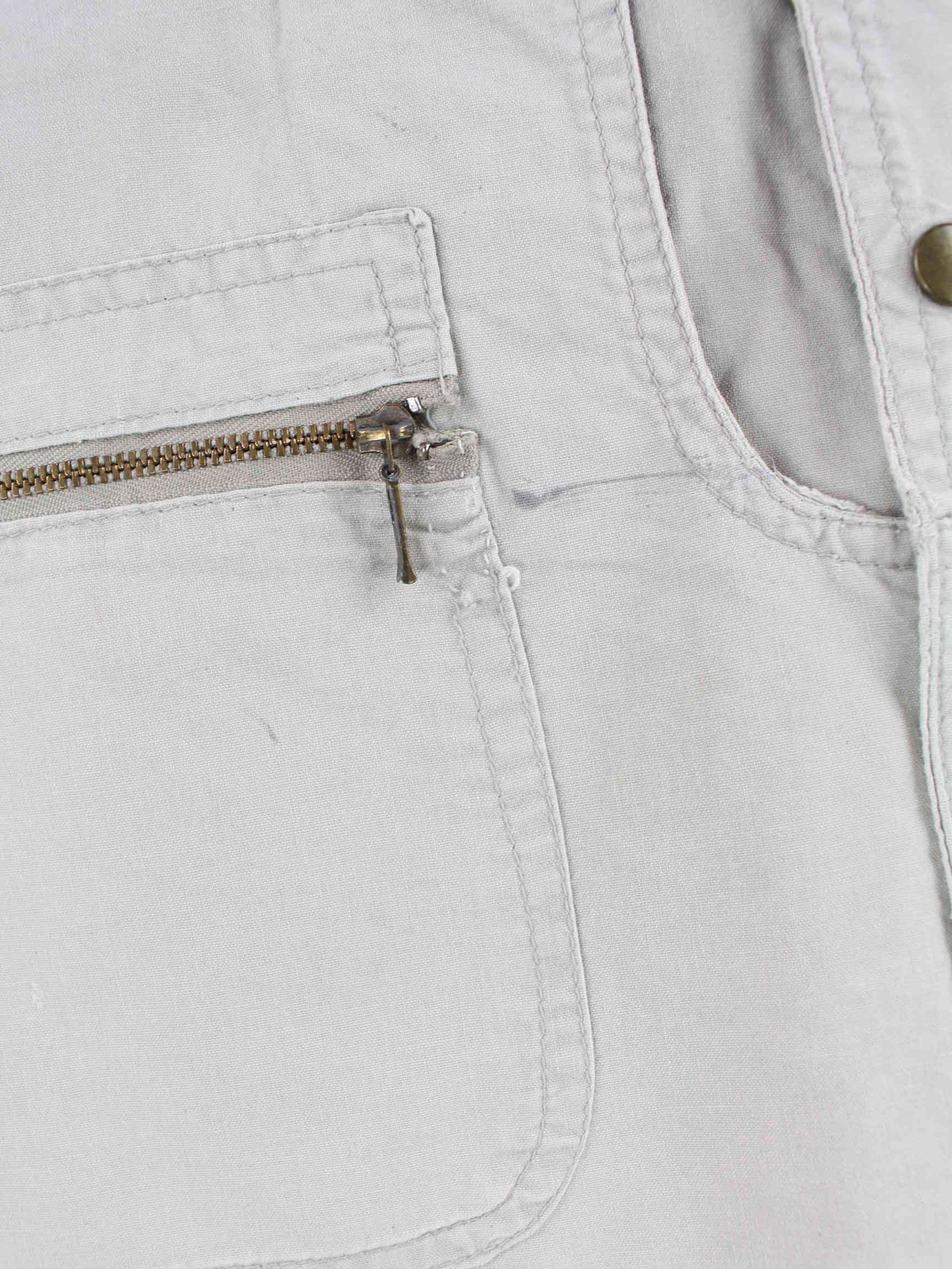 Vintage 90s Workwear Weste Beige S (detail image 3)