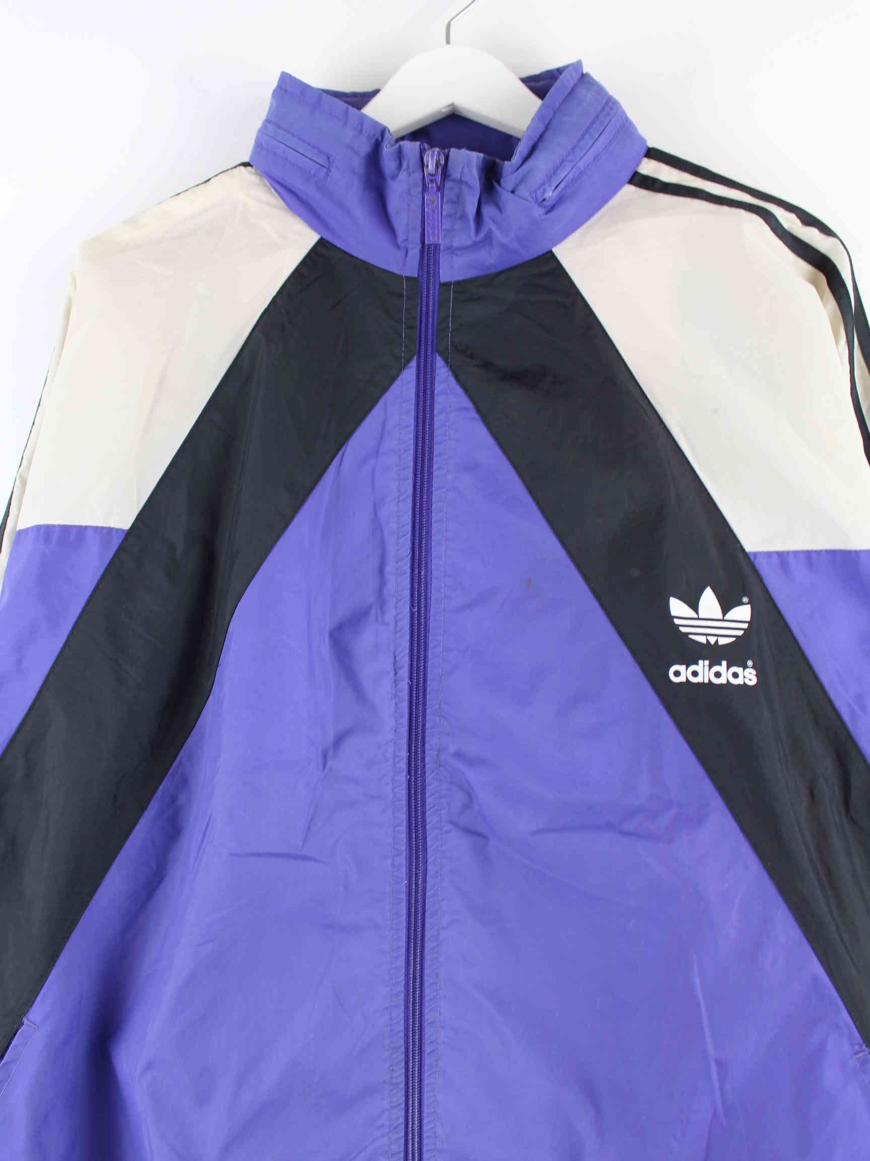 Adidas 80s Vintage Regen Jacke Lila L (detail image 1)