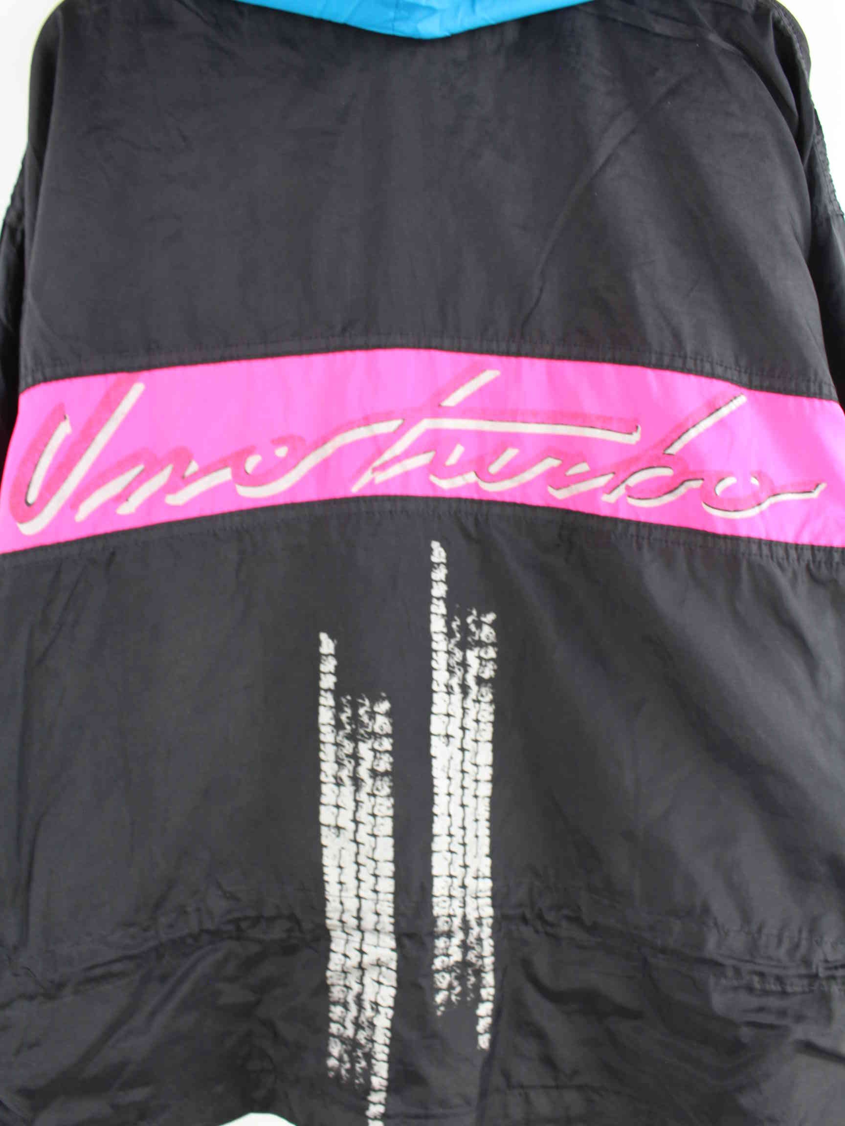 Kappa 80s Vintage Print Jacke Schwarz XL (detail image 3)