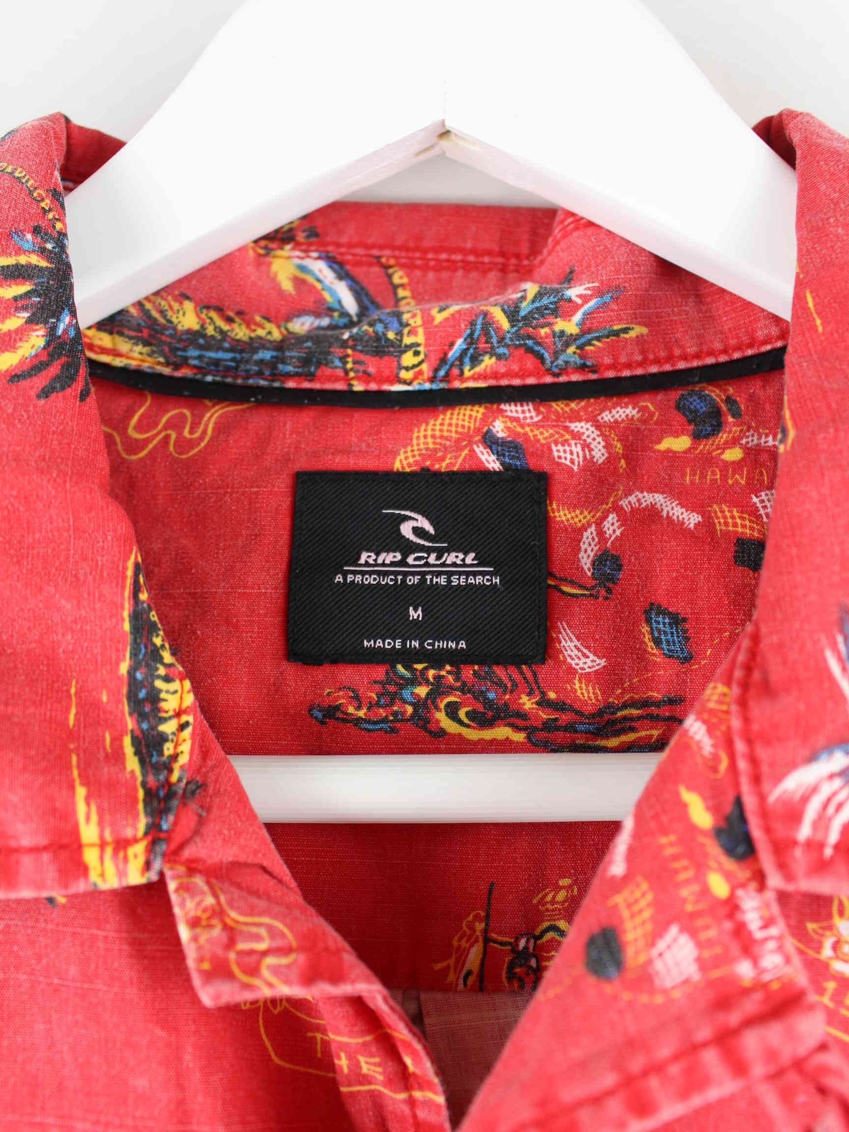 Rip Curl 00s Pattern Hawaii Hemd Rot M (detail image 2)