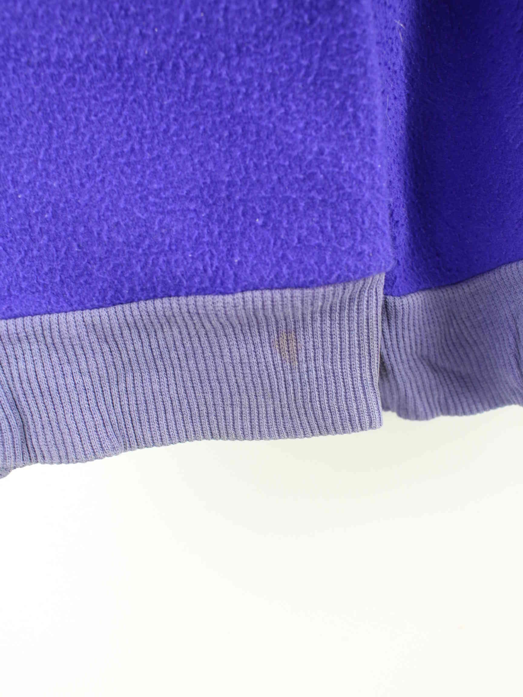 Vintage 90s Fleece Sweater Blau M (detail image 2)