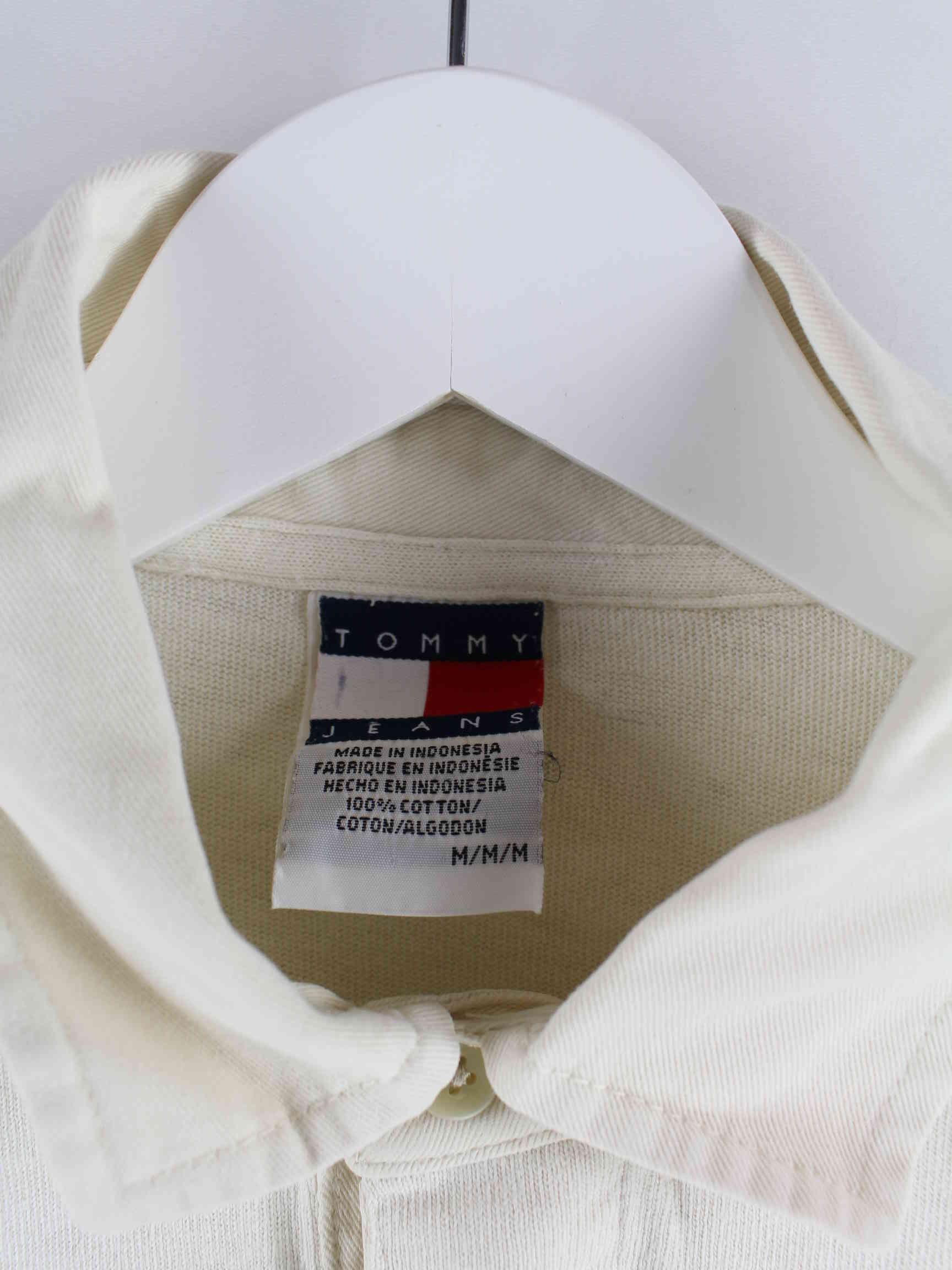Tommy Hilfiger 90s Vintage Embroidered Sweater Beige L (detail image 2)