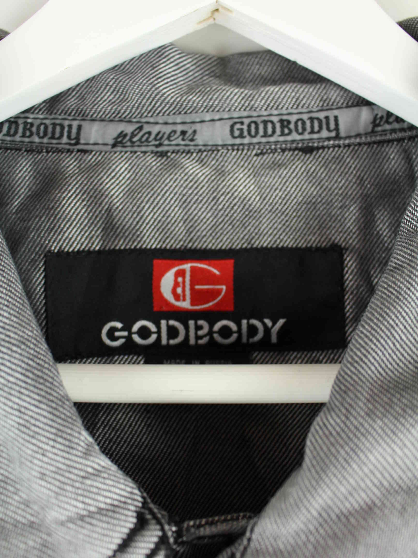 Vintage y2k Godbody Denim Jacke Grau XXL (detail image 4)