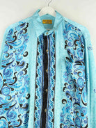 Vintage 90s Crazy Pattern Hemd Blau L (detail image 1)