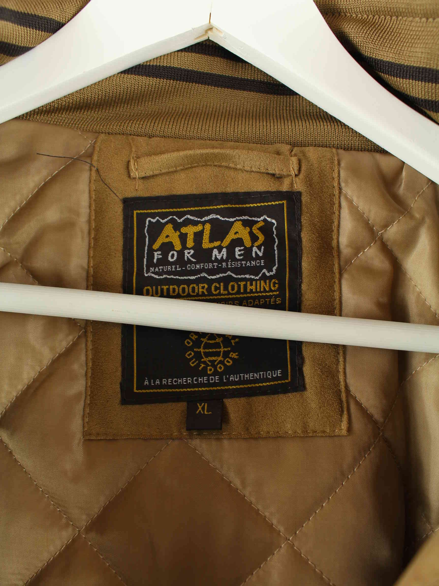 Vintage y2k Suede Bomber Jacke Beige XL (detail image 2)