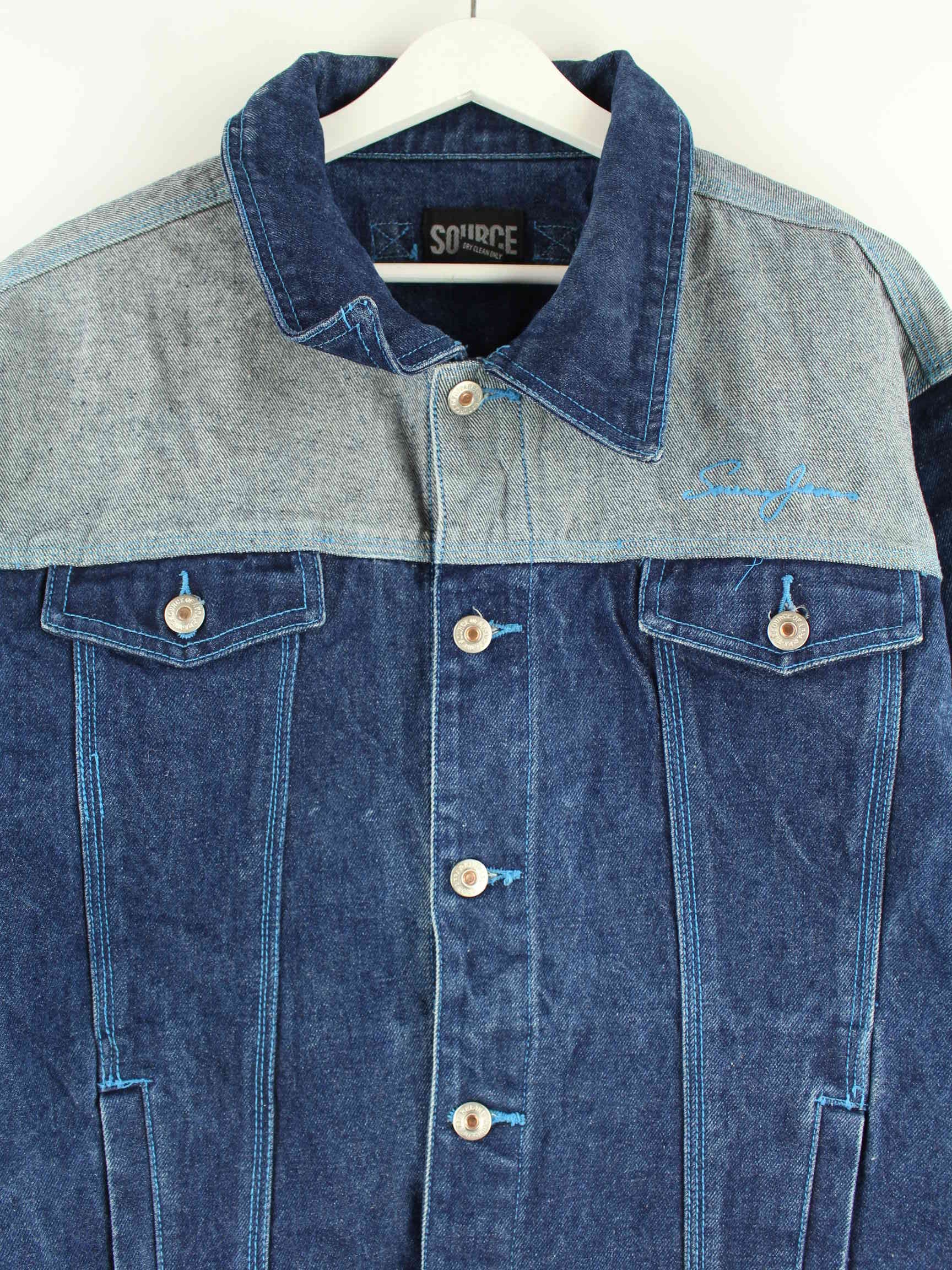 Vintage y2k Source Denim Jacke Blau XXL (detail image 1)