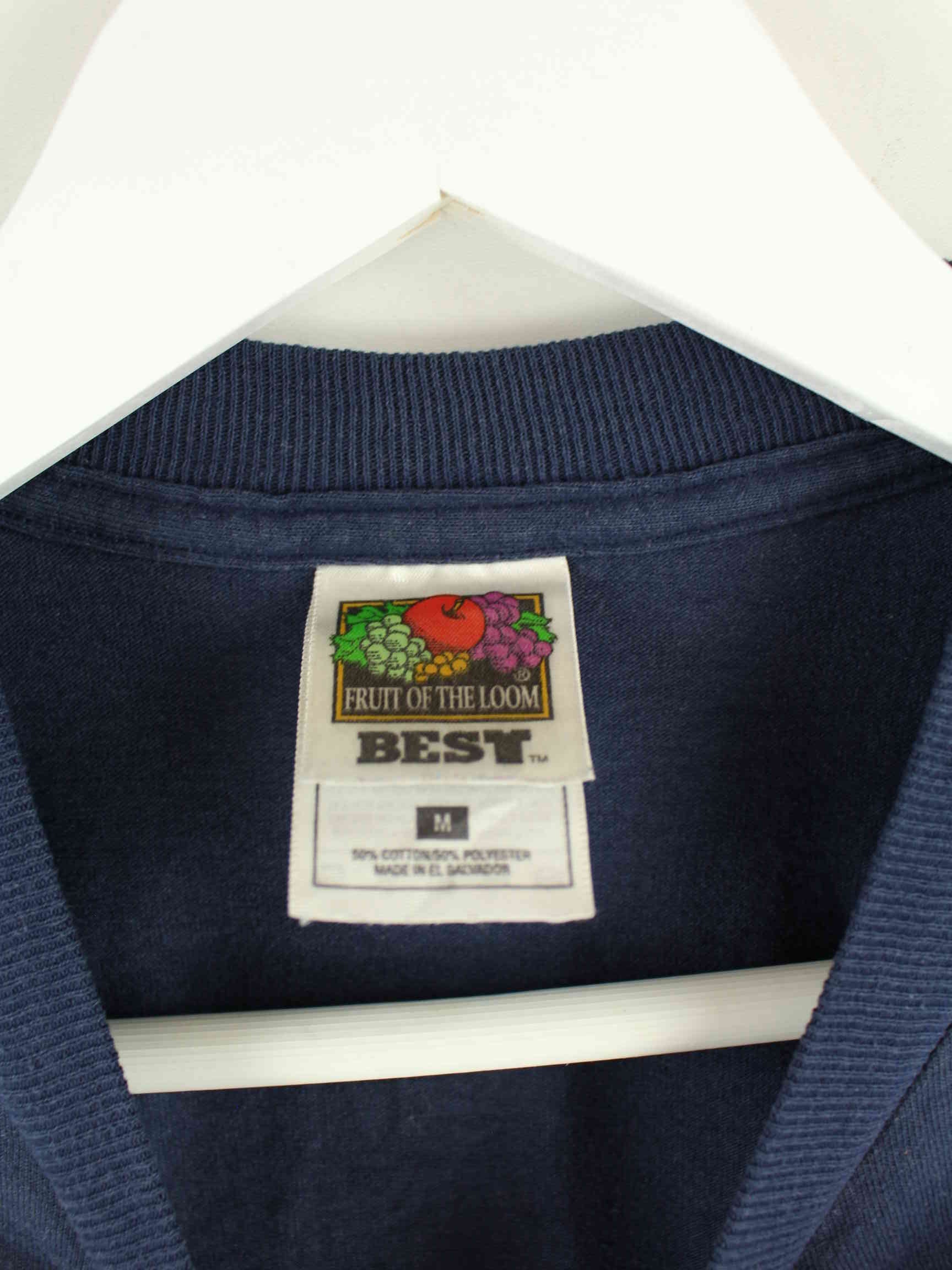 Fruit of the Loom 90s Vintage Ockanickon Print T-Shirt Blau M (detail image 2)