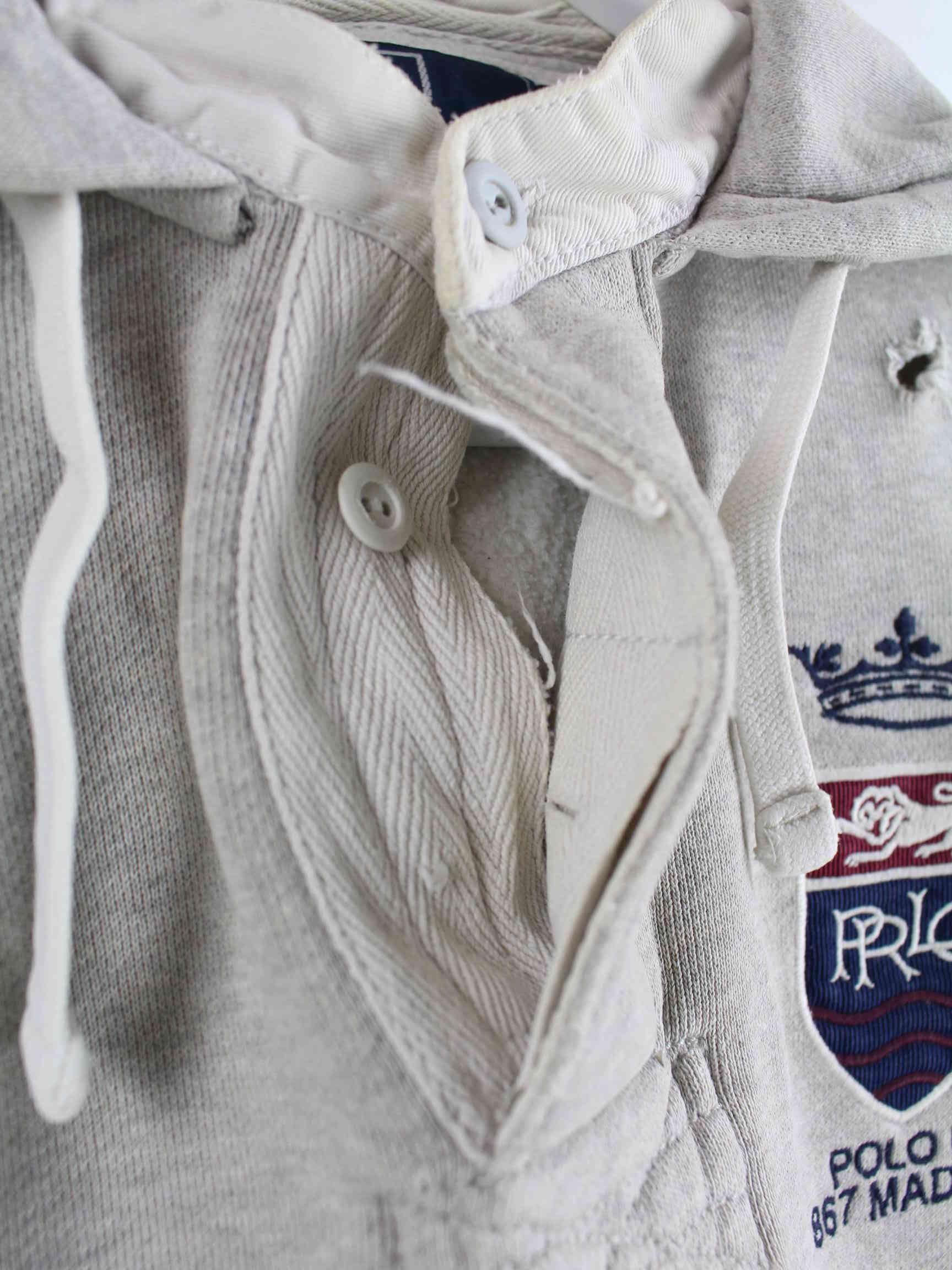 Ralph Lauren Embroidered Hoodie Grau M (detail image 6)